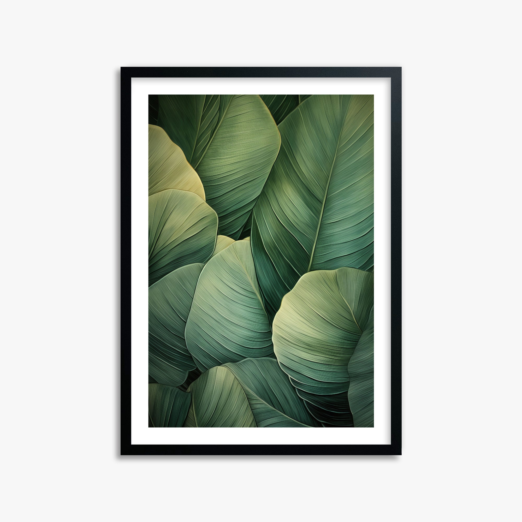 Emerald Tropics, 50x70cm Black Framed Art Reproduction