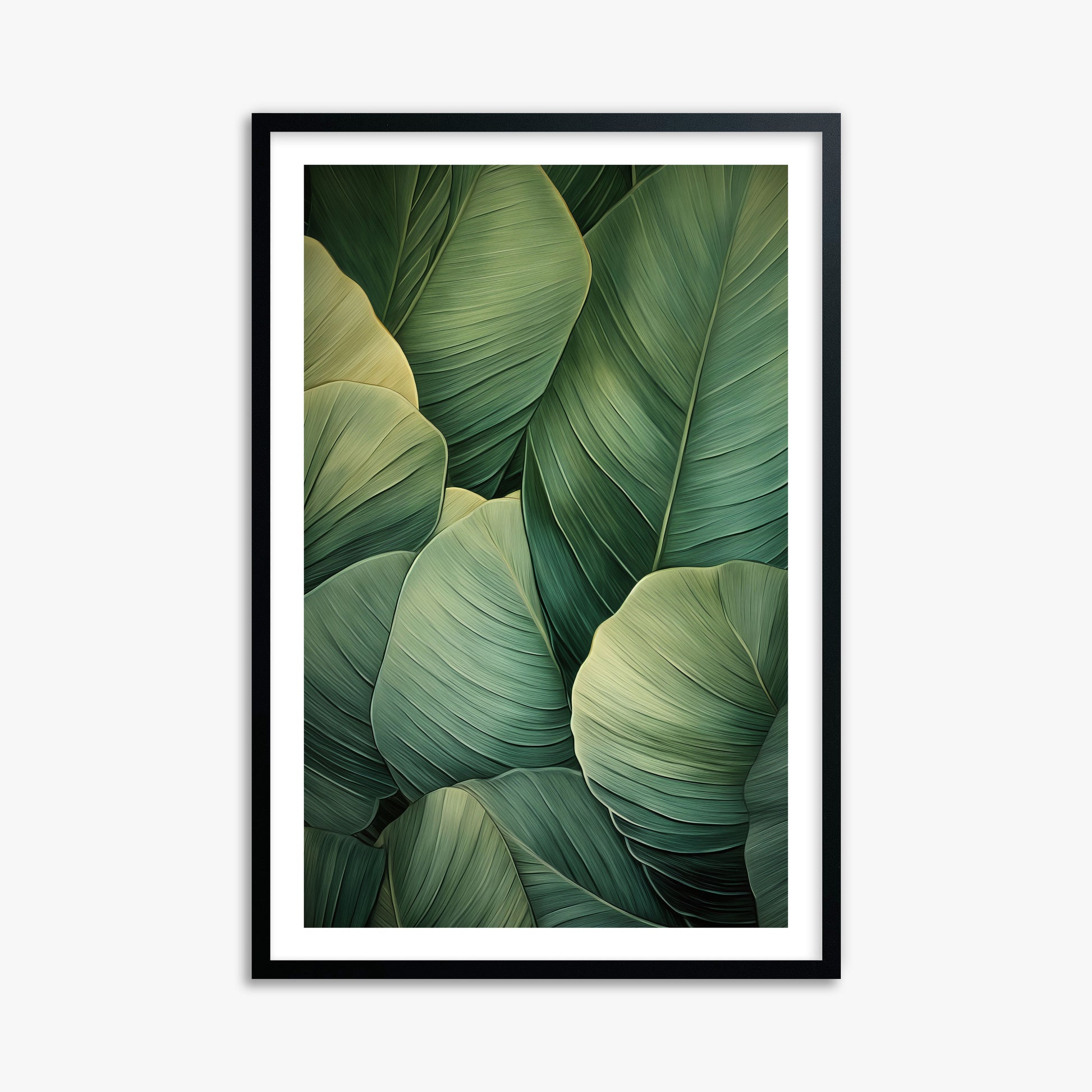 Emerald Tropics, 61x91cm Black Framed Art Reproduction