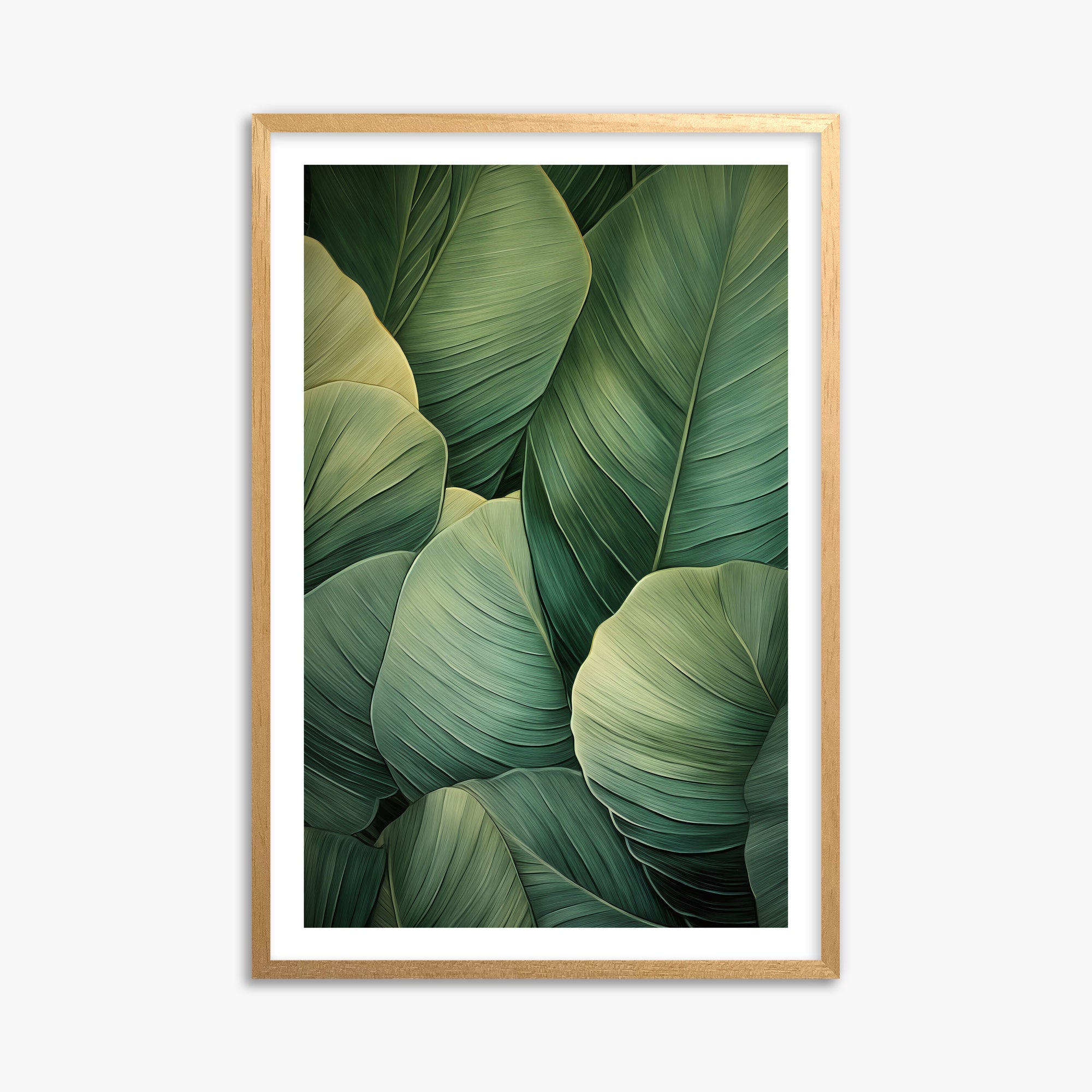 Emerald Tropics, 61x91cm Oak Framed Art Reproduction