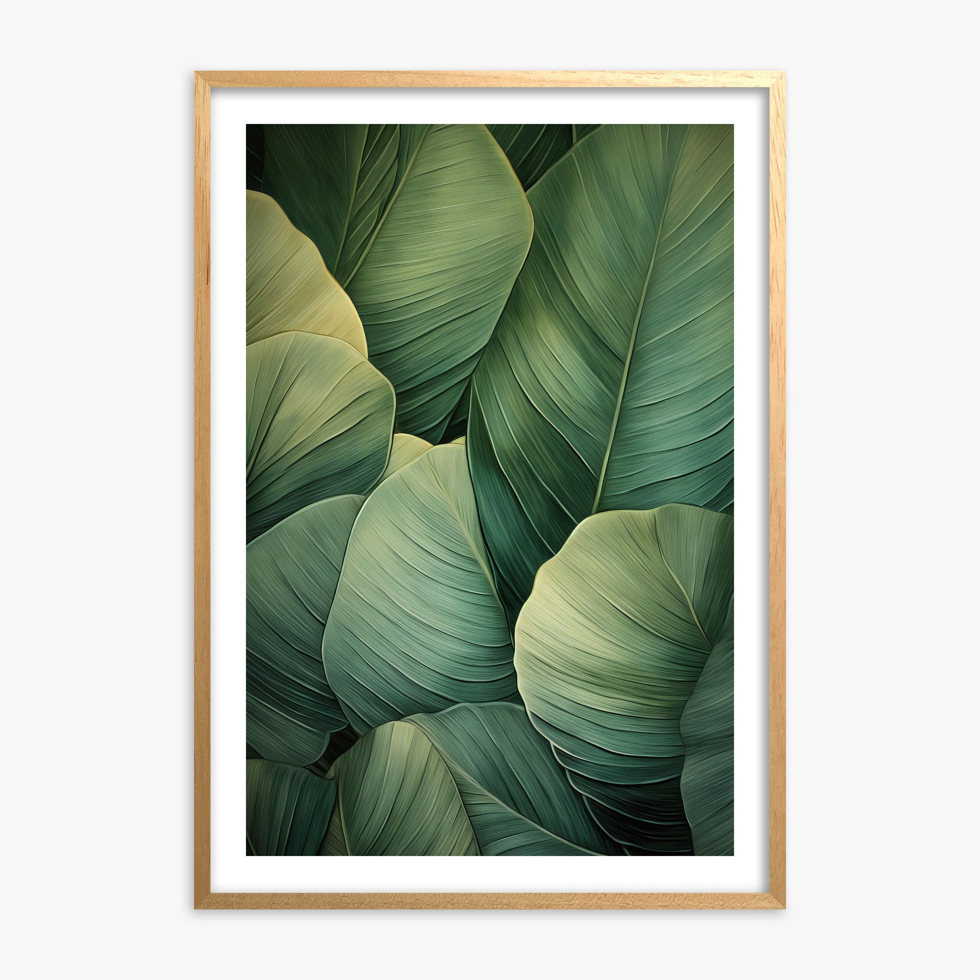 Emerald Tropics, 70x100cm Oak Framed Art Reproduction