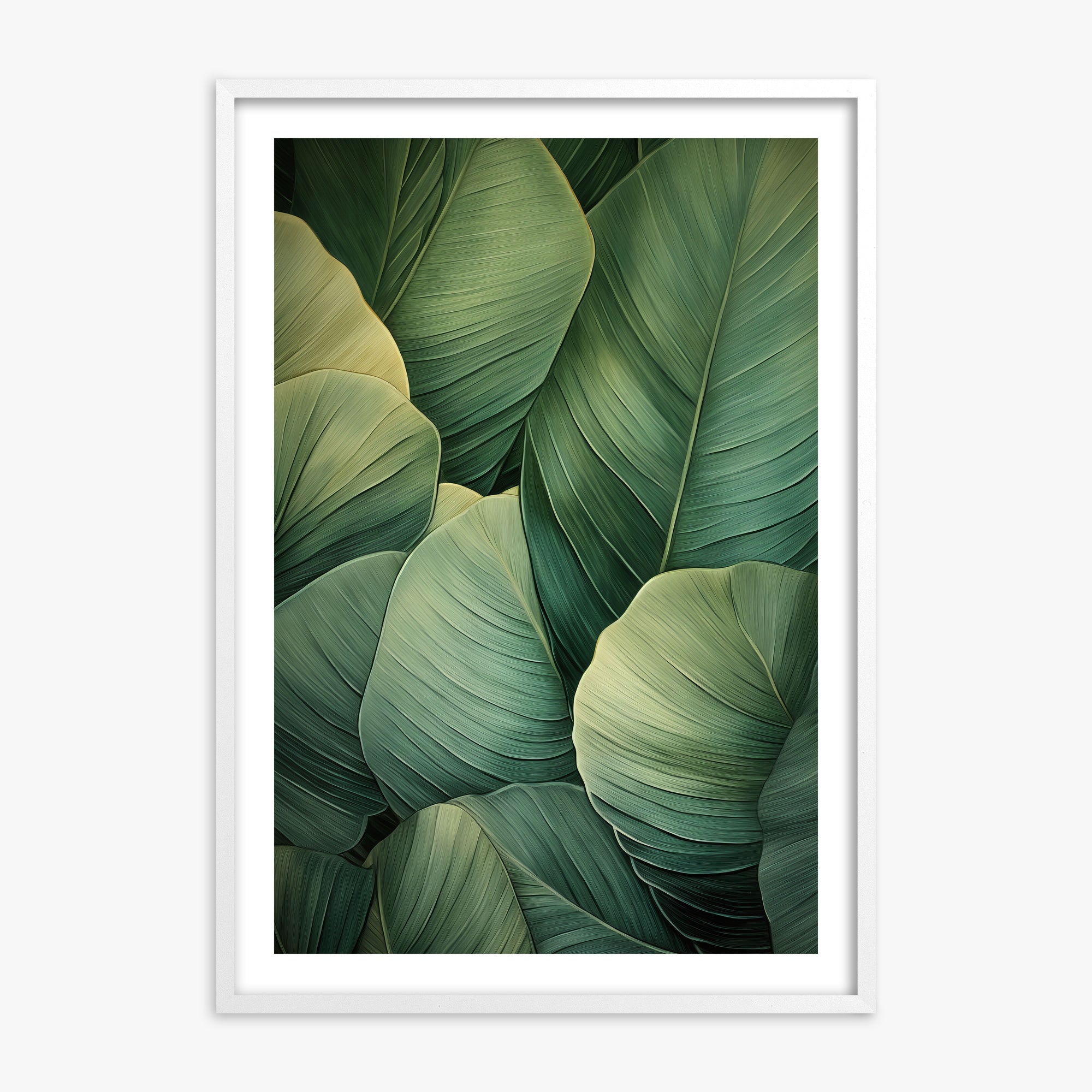 Emerald Tropics, 70x100cm Whitek Framed Art Reproduction