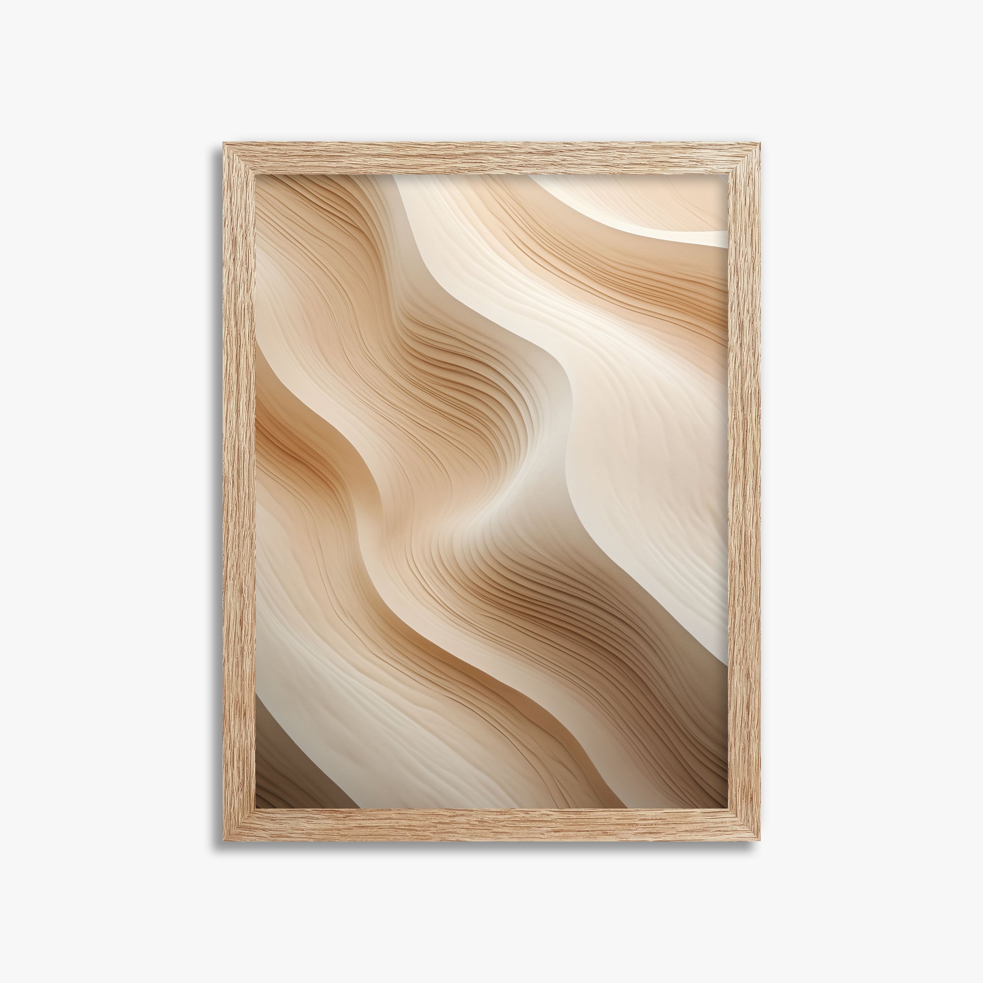 Silken Dunes, 30x40cm Framed Poster With Raw Oak Frame