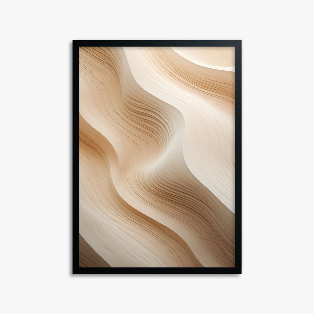 Silken Dunes, 50x70cm Framed Poster With Black Frame