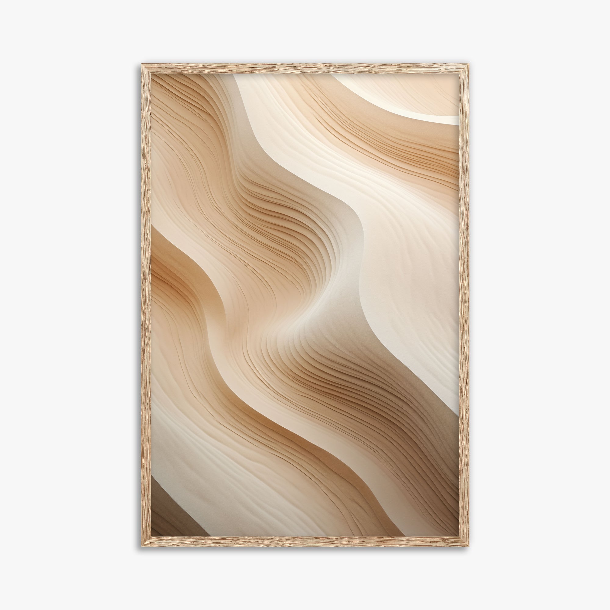 Silken Dunes, 61x91cm Framed Poster With Raw Oak Frame