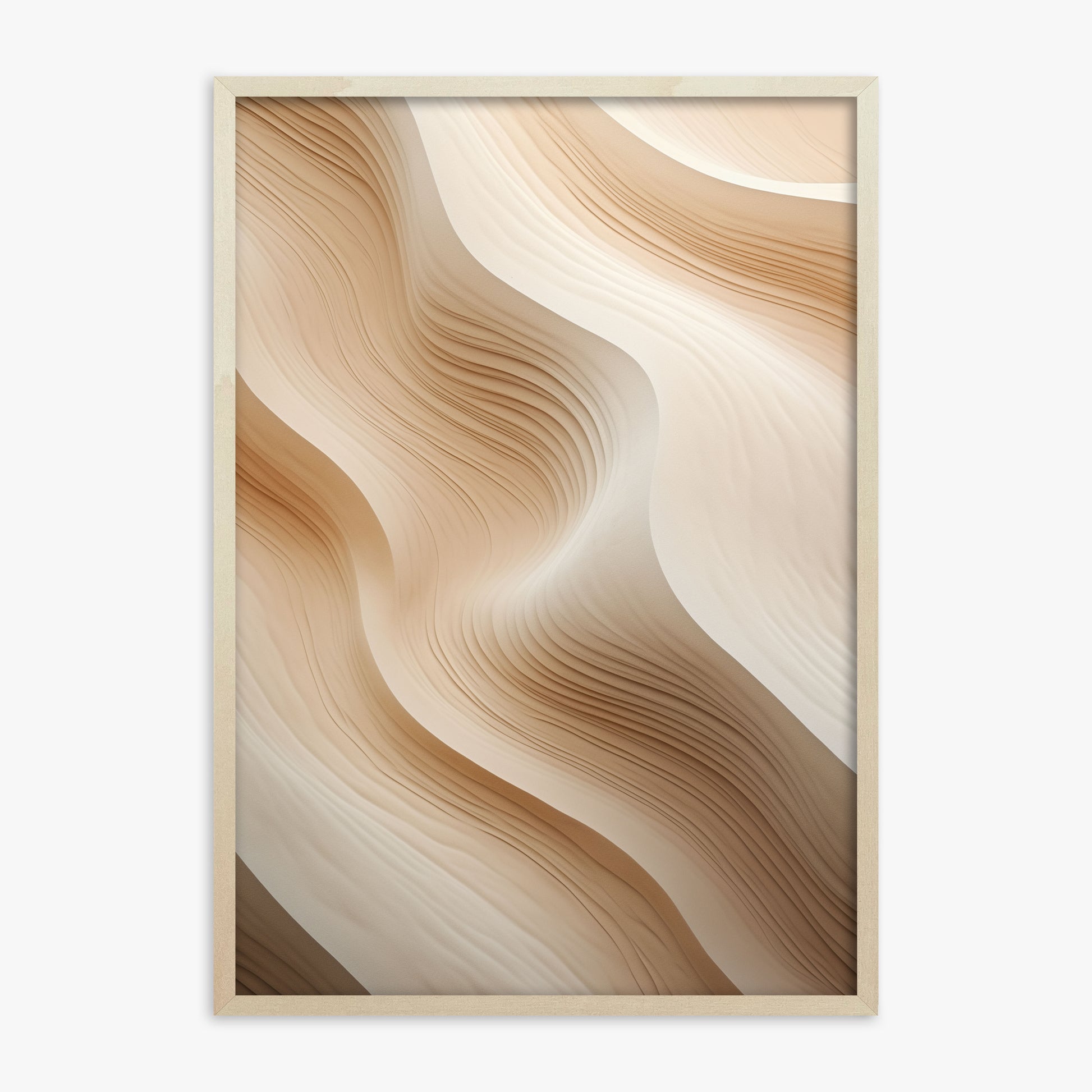 Silken Dunes, 70x100cm Framed Poster With Lime Wood Frame