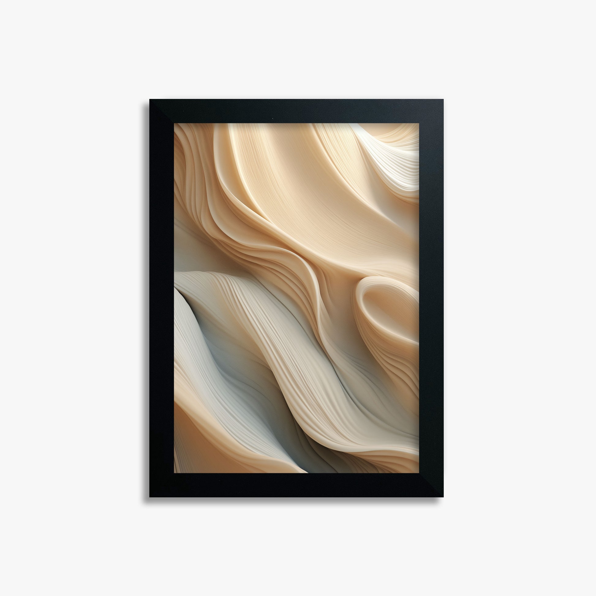 Silk Cascade, 21x30cm Framed Poster With Black Frame