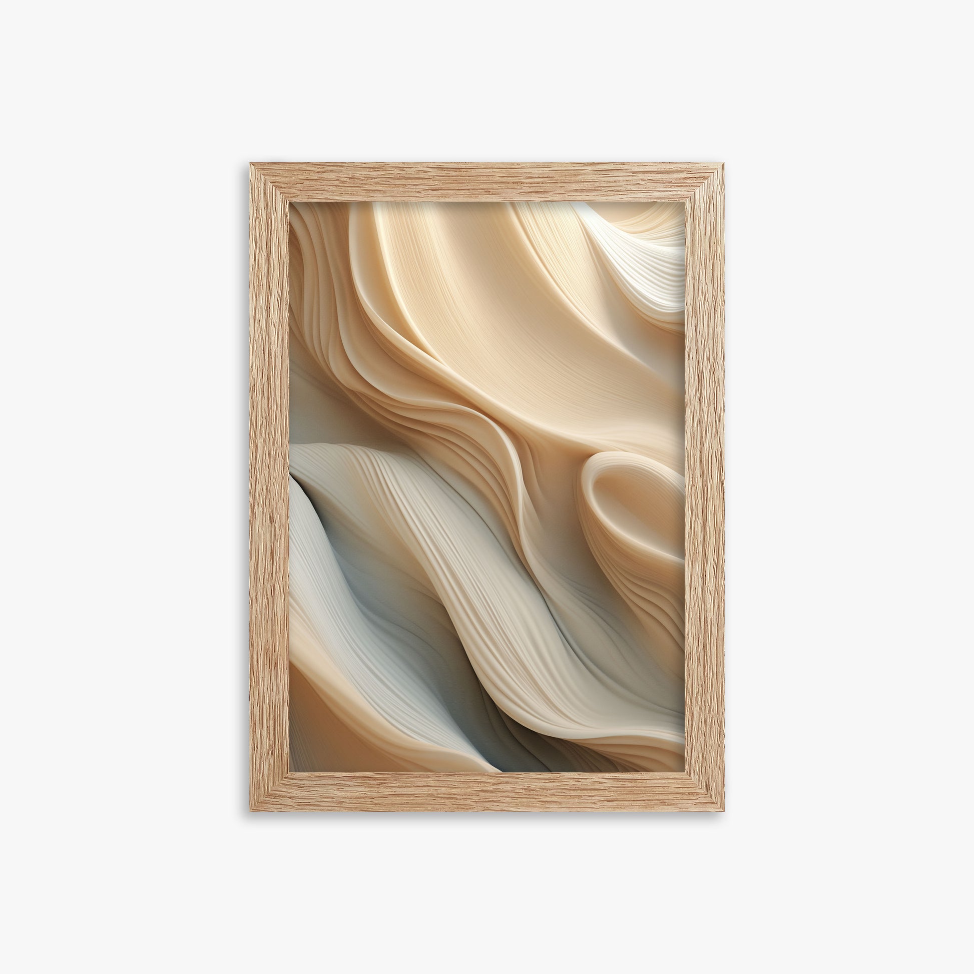 Silk Cascade, 21x30cm Framed Poster With Raw Oak Frame