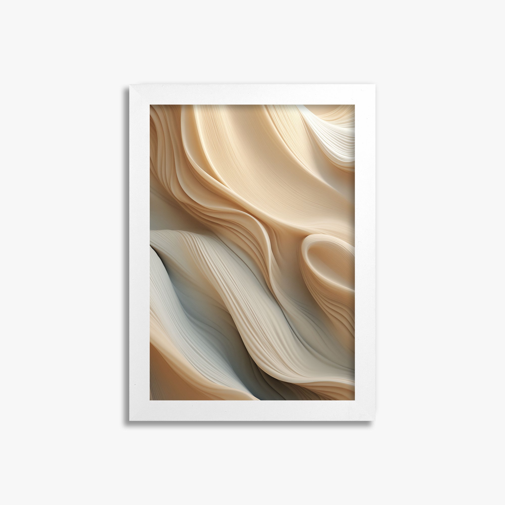 Silk Cascade, 21x30cm Framed Poster With White Frame