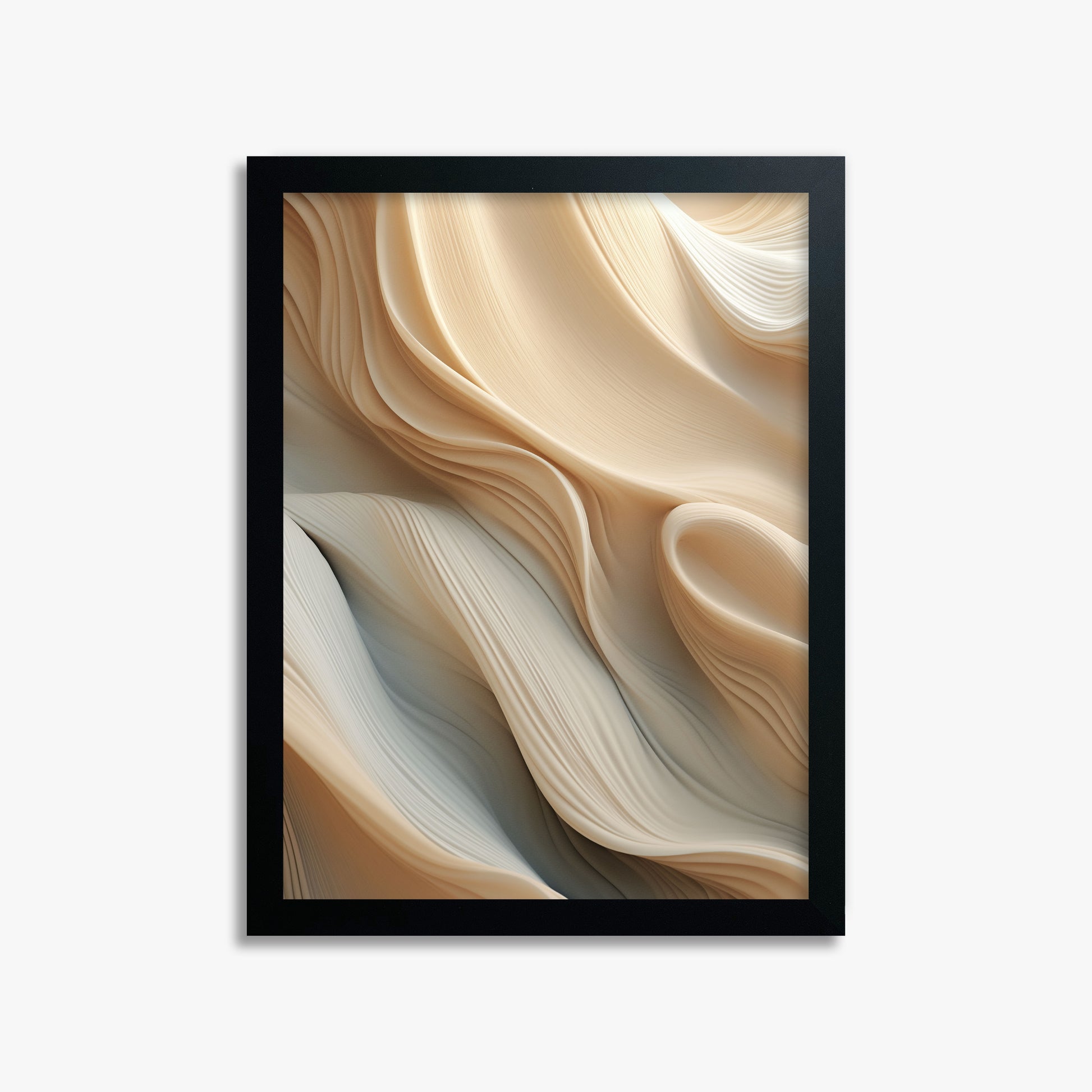 Silk Cascade, 30x40cm Framed Poster With Black Frame