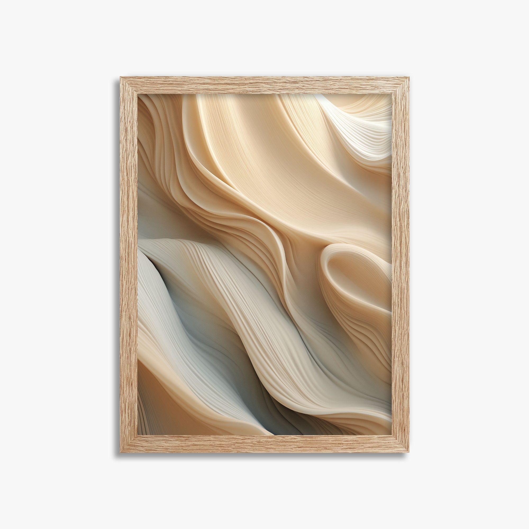 Silk Cascade, 30x40cm Framed Poster With Raw Oak Frame