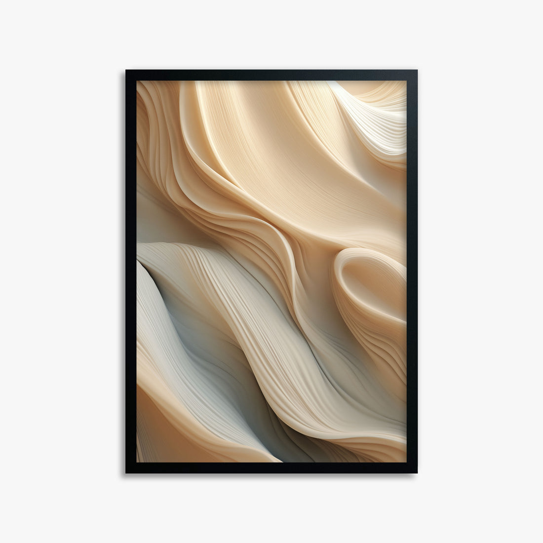 Silk Cascade, 50x70cm Framed Poster With Black Frame