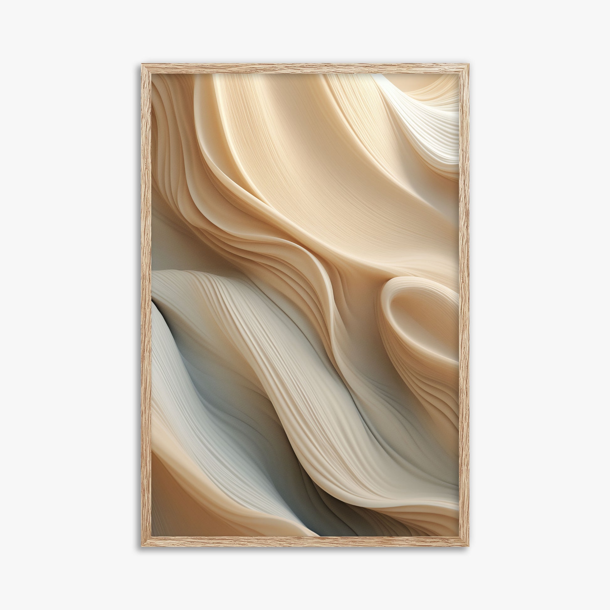 Silk Cascade, 61x91cm Framed Poster With Raw Oak Frame