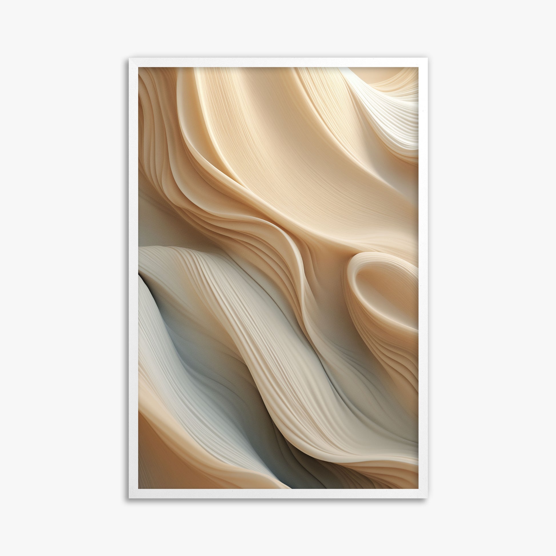 Silk Cascade, 61x91cm Framed Poster With White Frame
