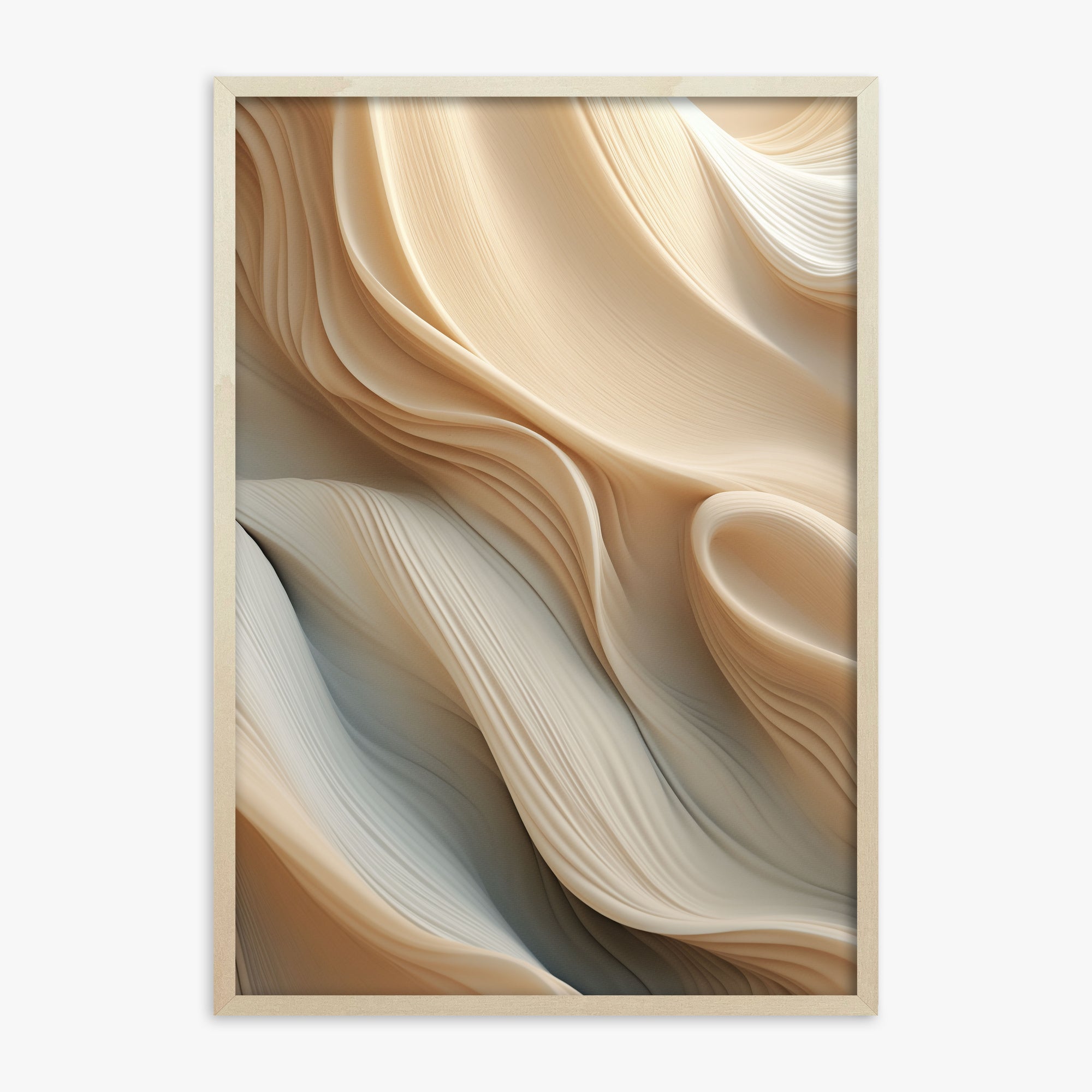 Silk Cascade, 70x100cm Framed Poster With Lime Wood Frame