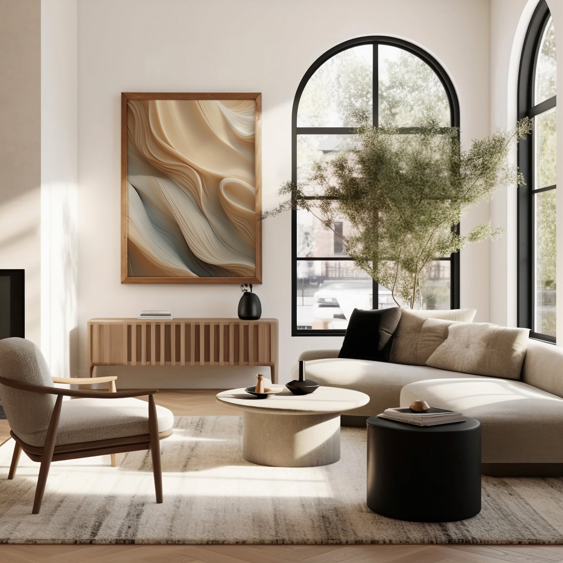 Design Concept No. 40 for Silk Cascade Modern Poster Art