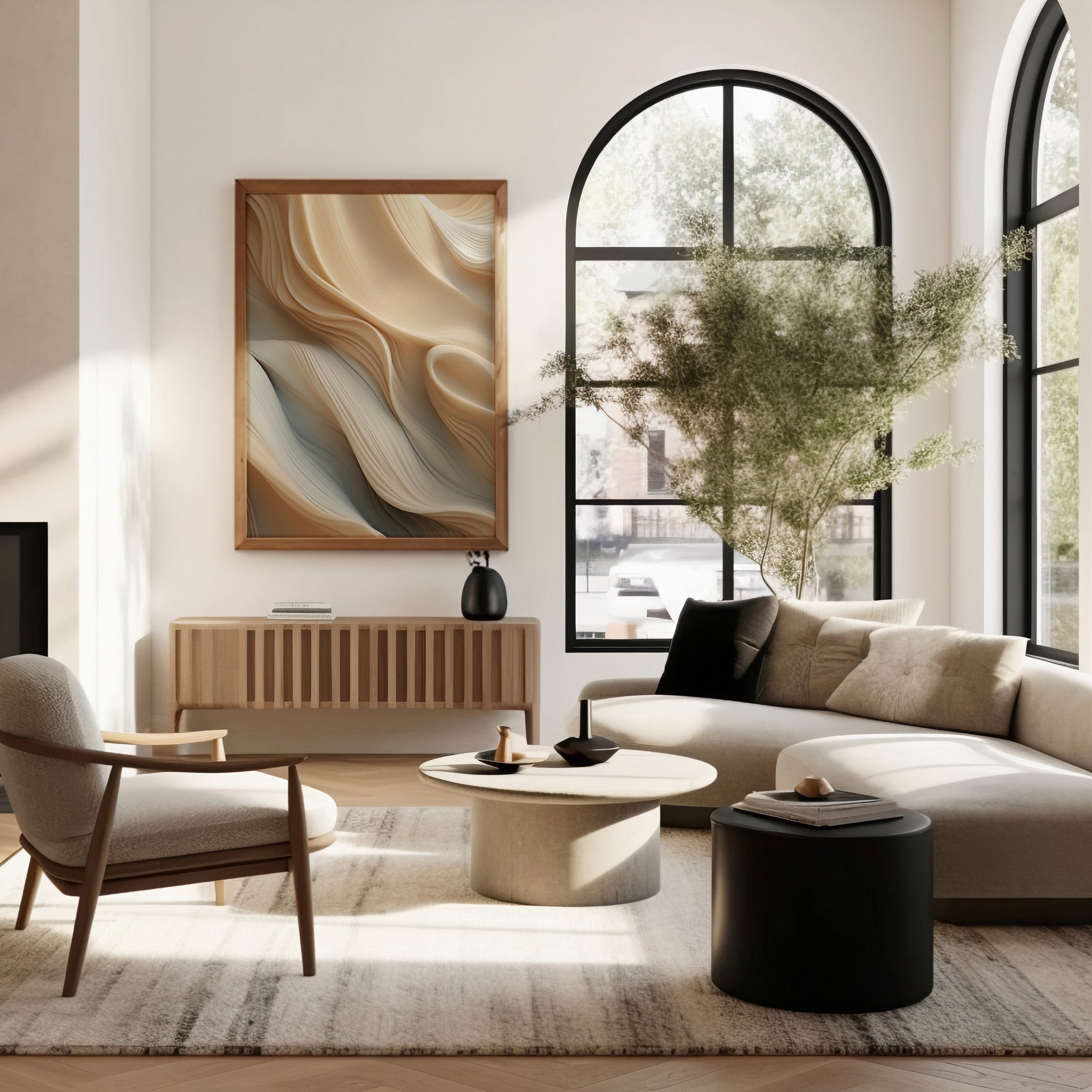 Design Concept No. 40 for Silk Cascade Modern Poster Art