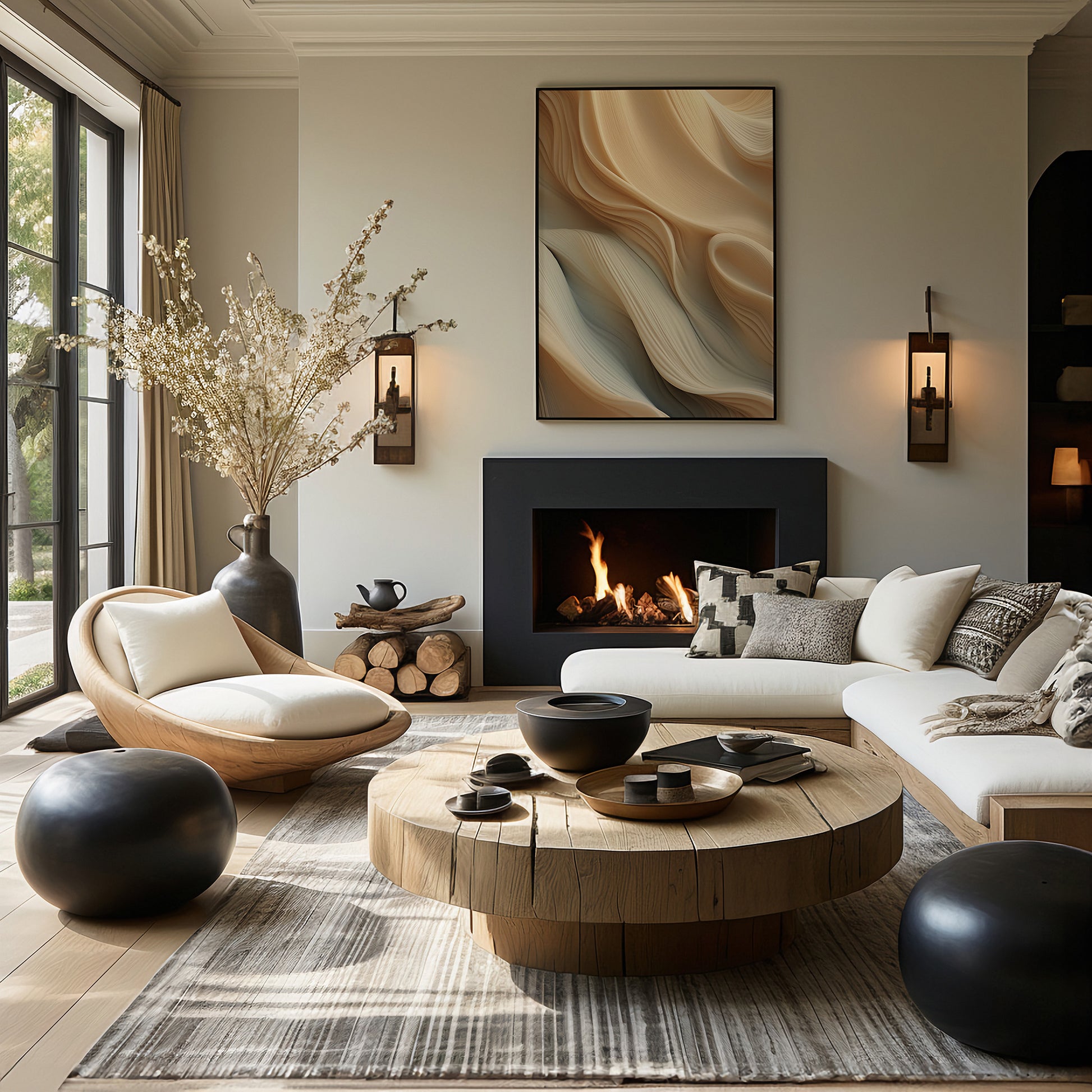 Design Concept No. 39 for Silk Cascade Modern Poster Art