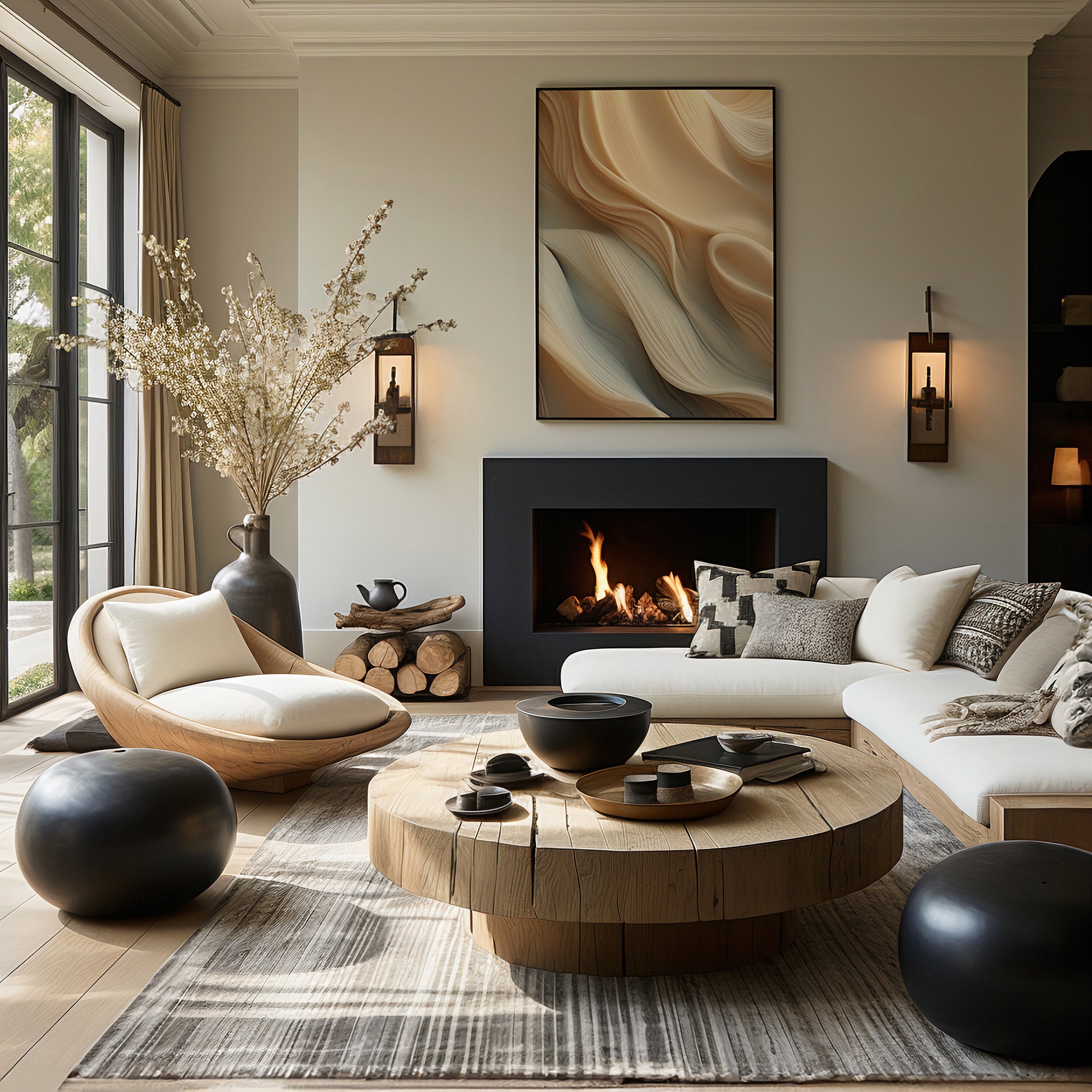 Design Concept No. 39 for Silk Cascade Modern Poster Art