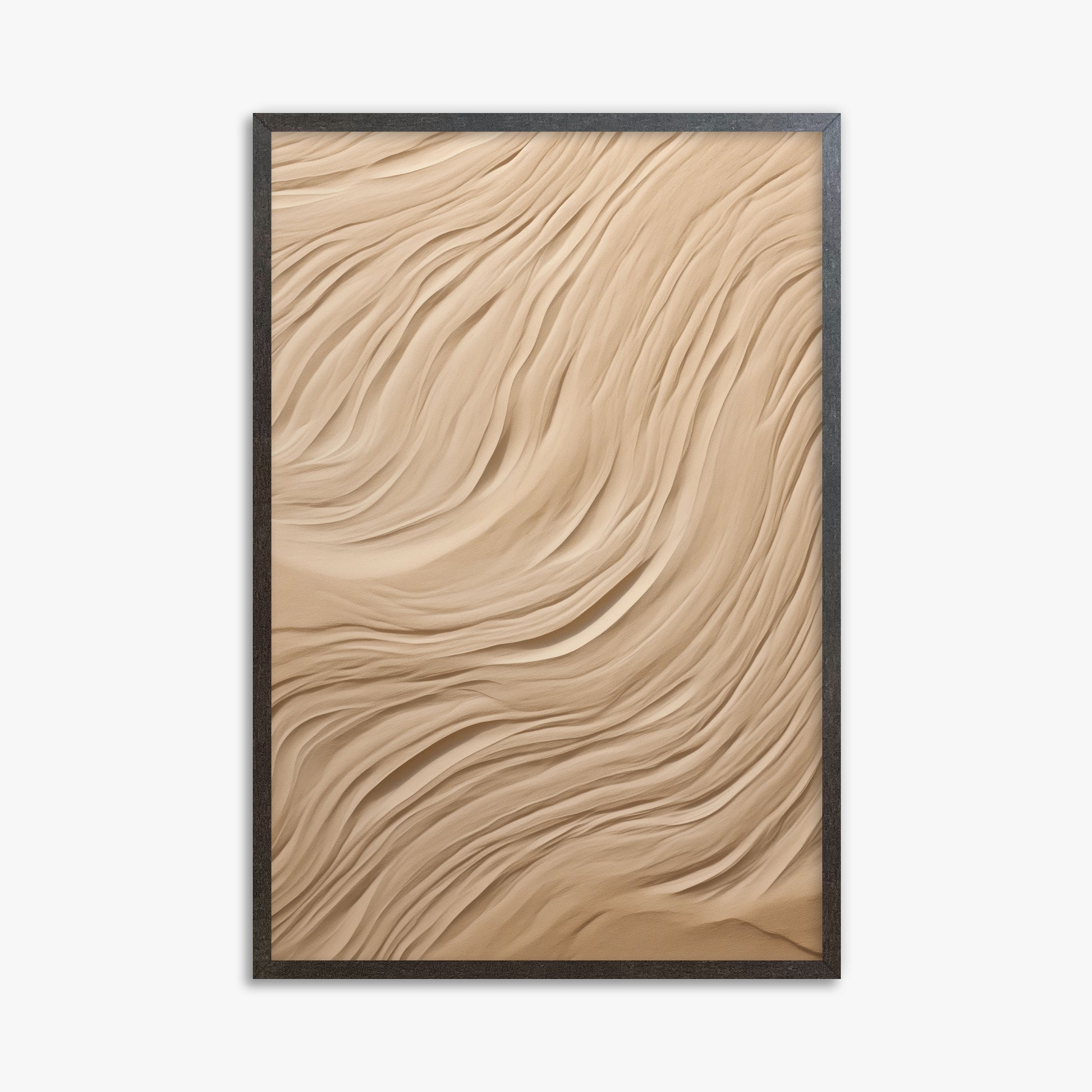Desert Dunes Ripple, 61x91cm Framed Poster With Espresso Frame