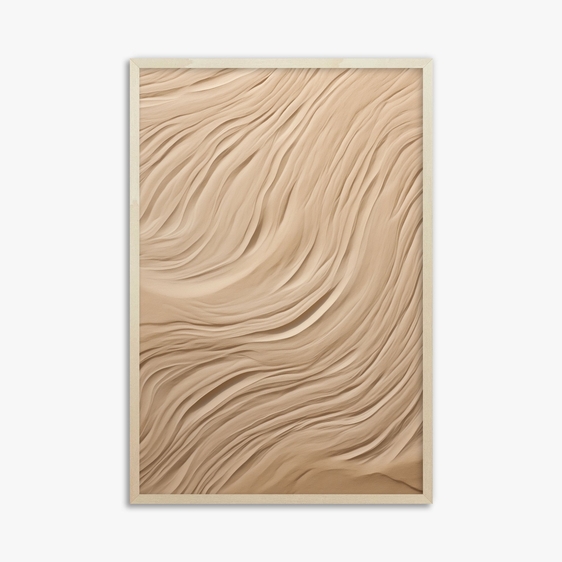 Desert Dunes Ripple, 61x91cm Framed Poster With Lime Wood Frame