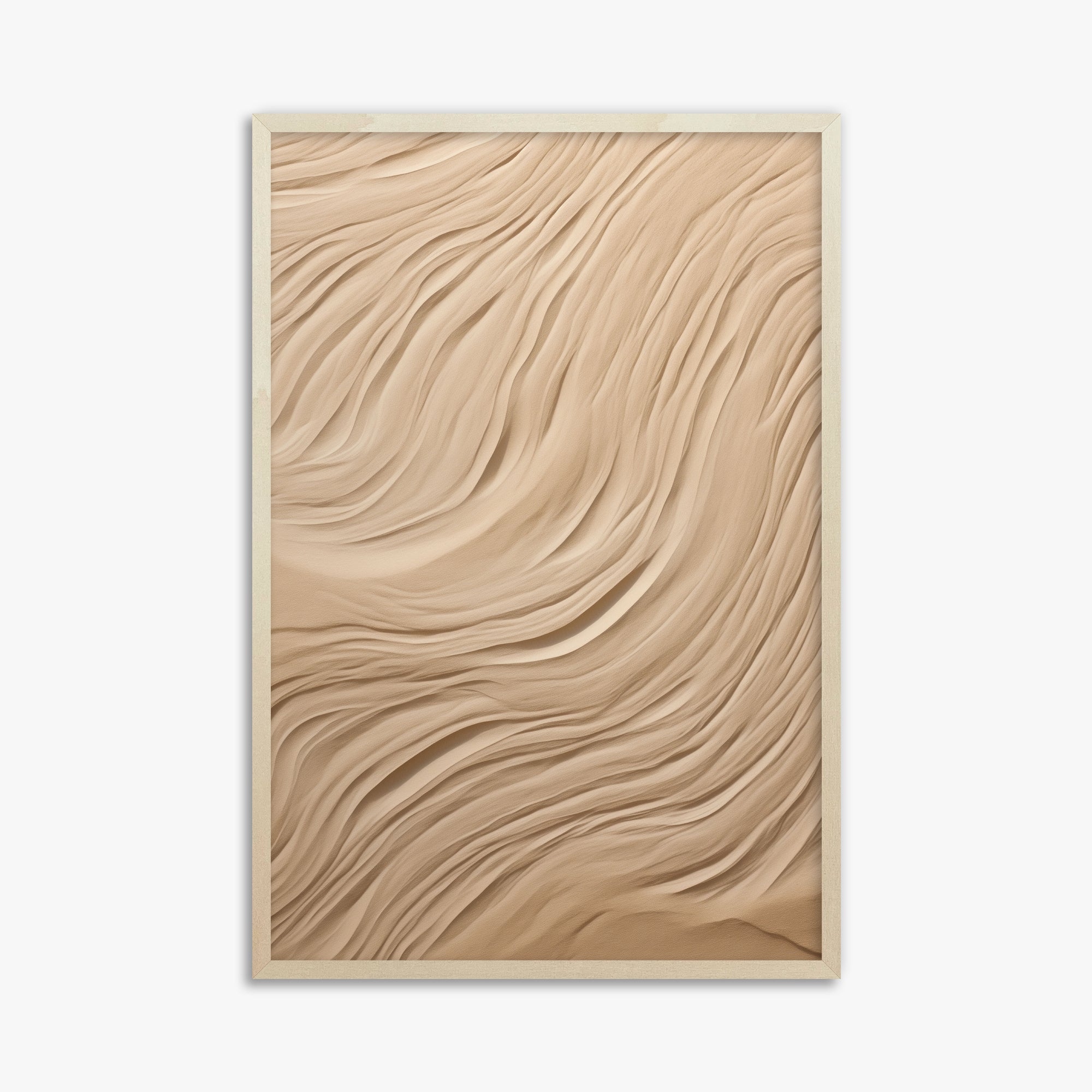 Desert Dunes Ripple, 61x91cm Framed Poster With Lime Wood Frame