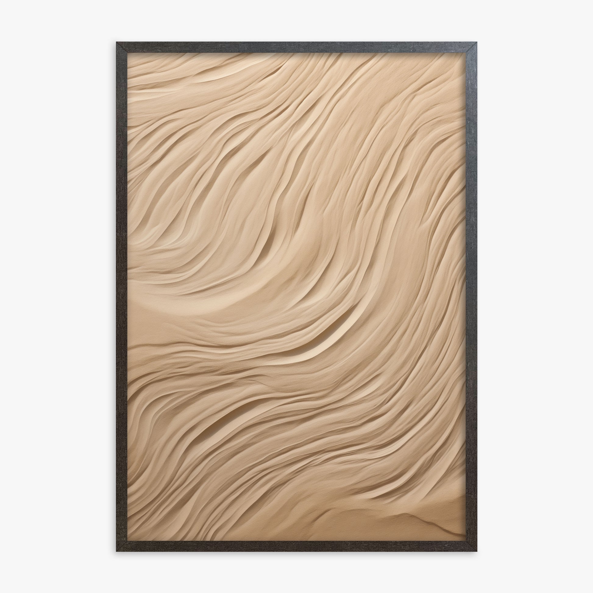 Desert Dunes Ripple, 70x100cm Framed Poster With Espresso Frame