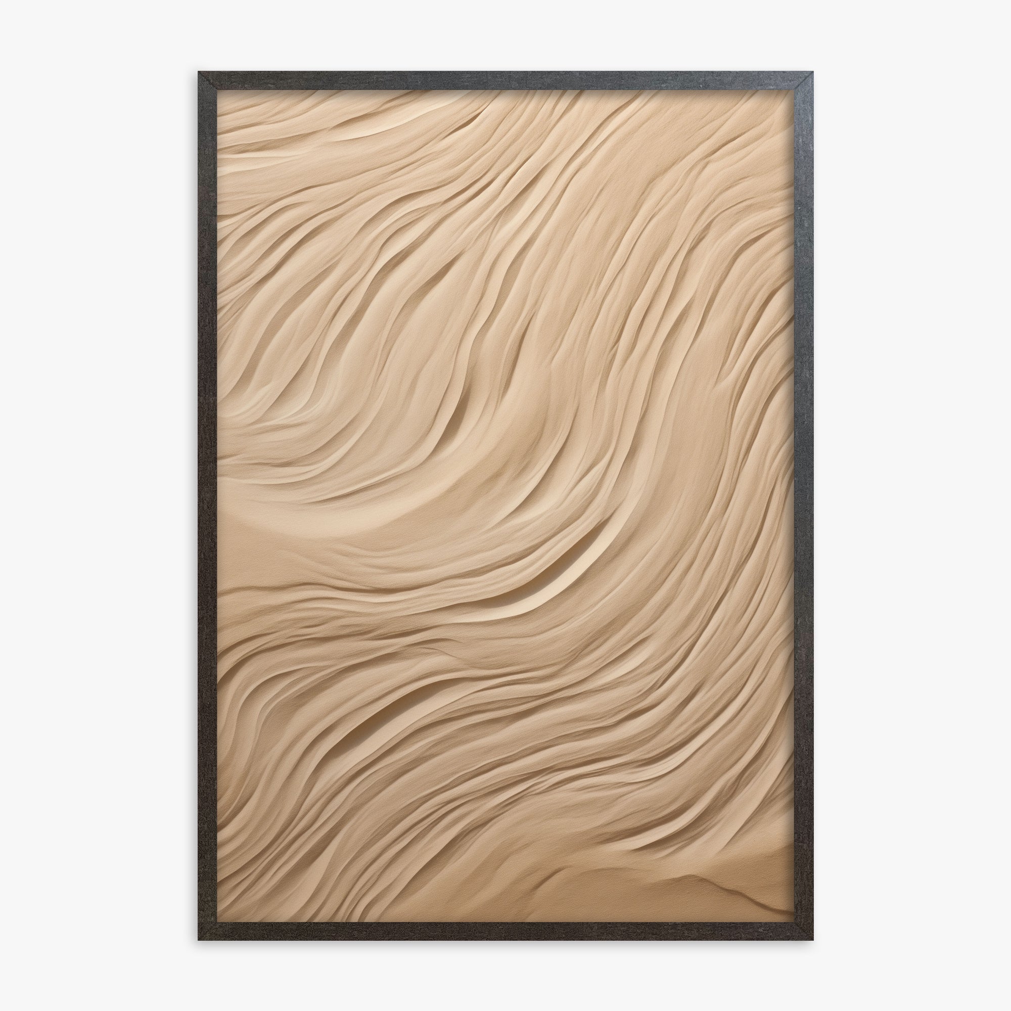 Desert Dunes Ripple, 70x100cm Framed Poster With Espresso Frame