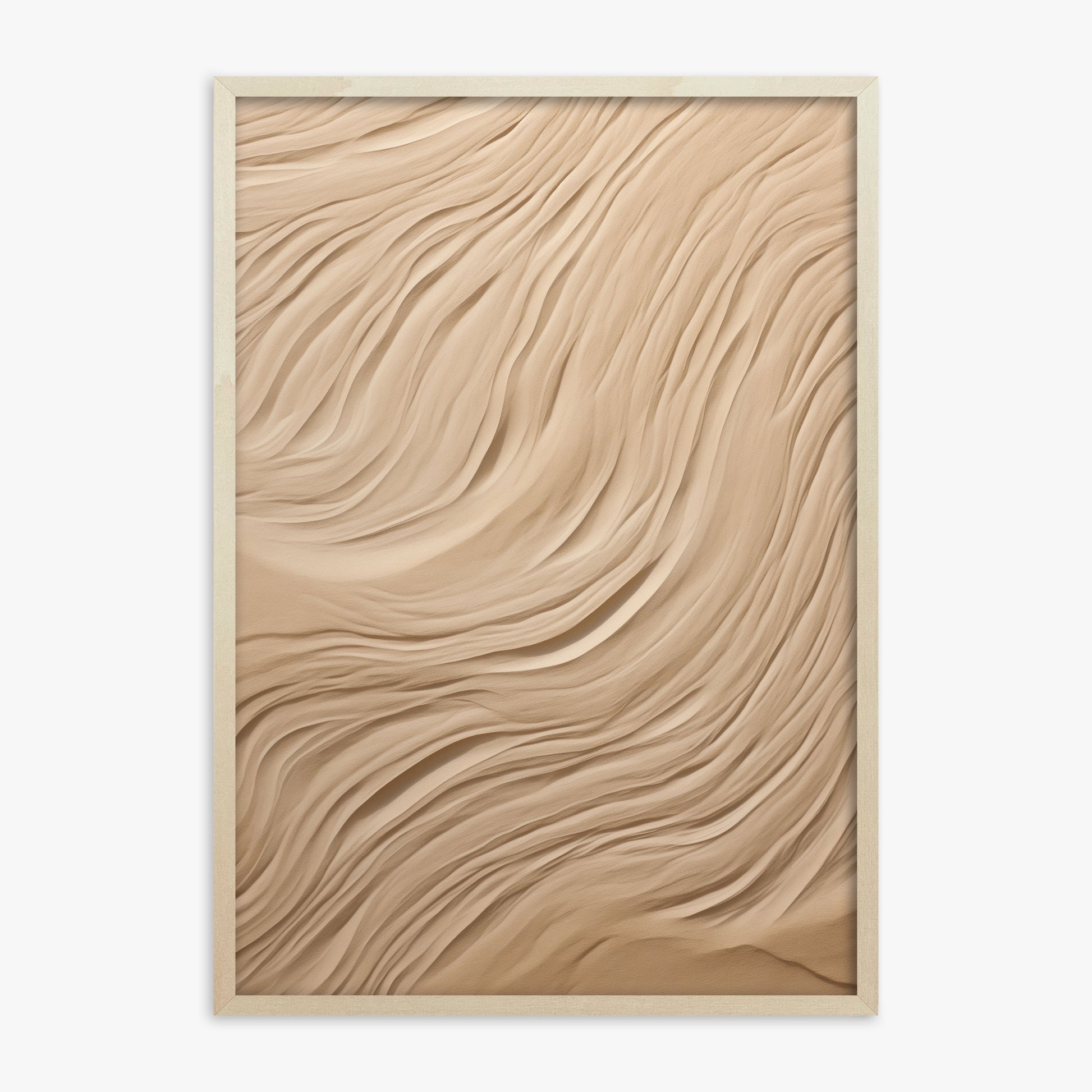 Desert Dunes Ripple, 70x100cm Framed Poster With Lime Wood Frame