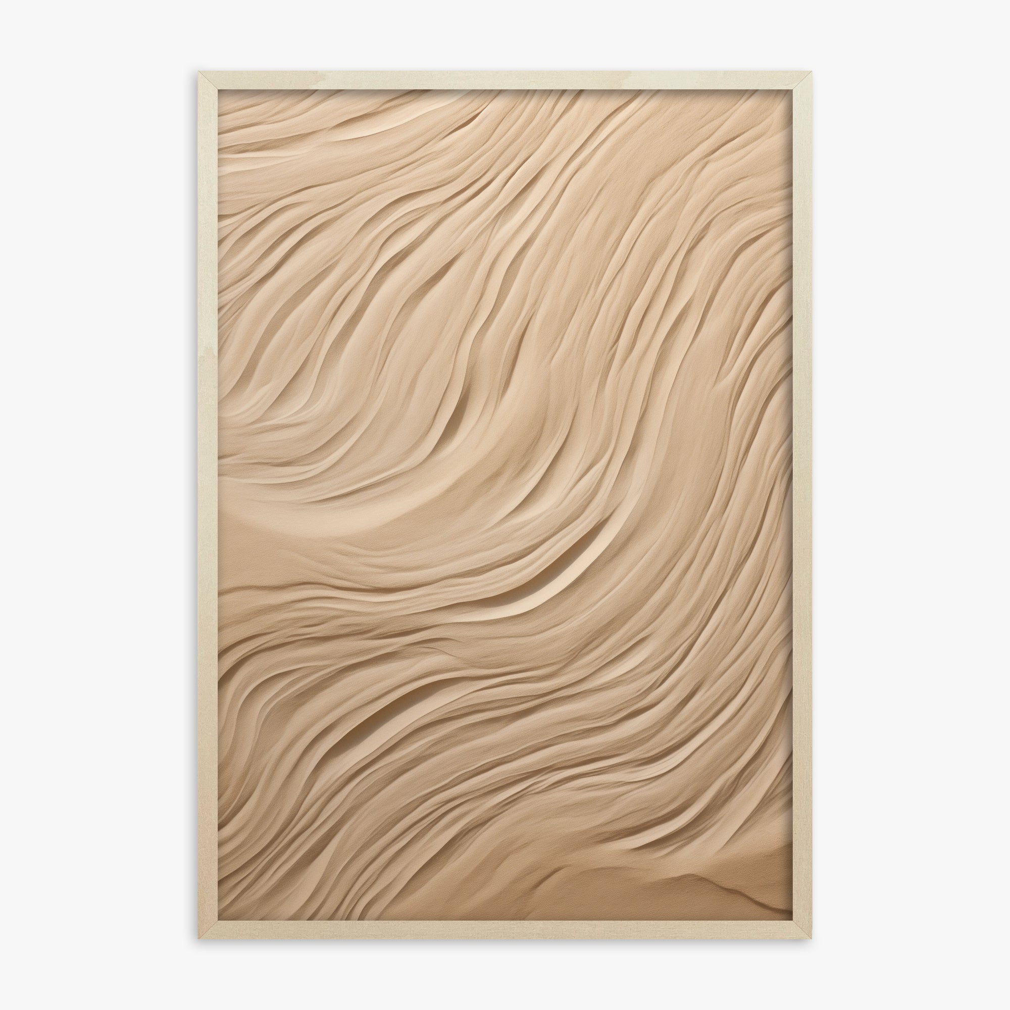Desert Dunes Ripple, 70x100cm Framed Poster With Lime Wood Frame