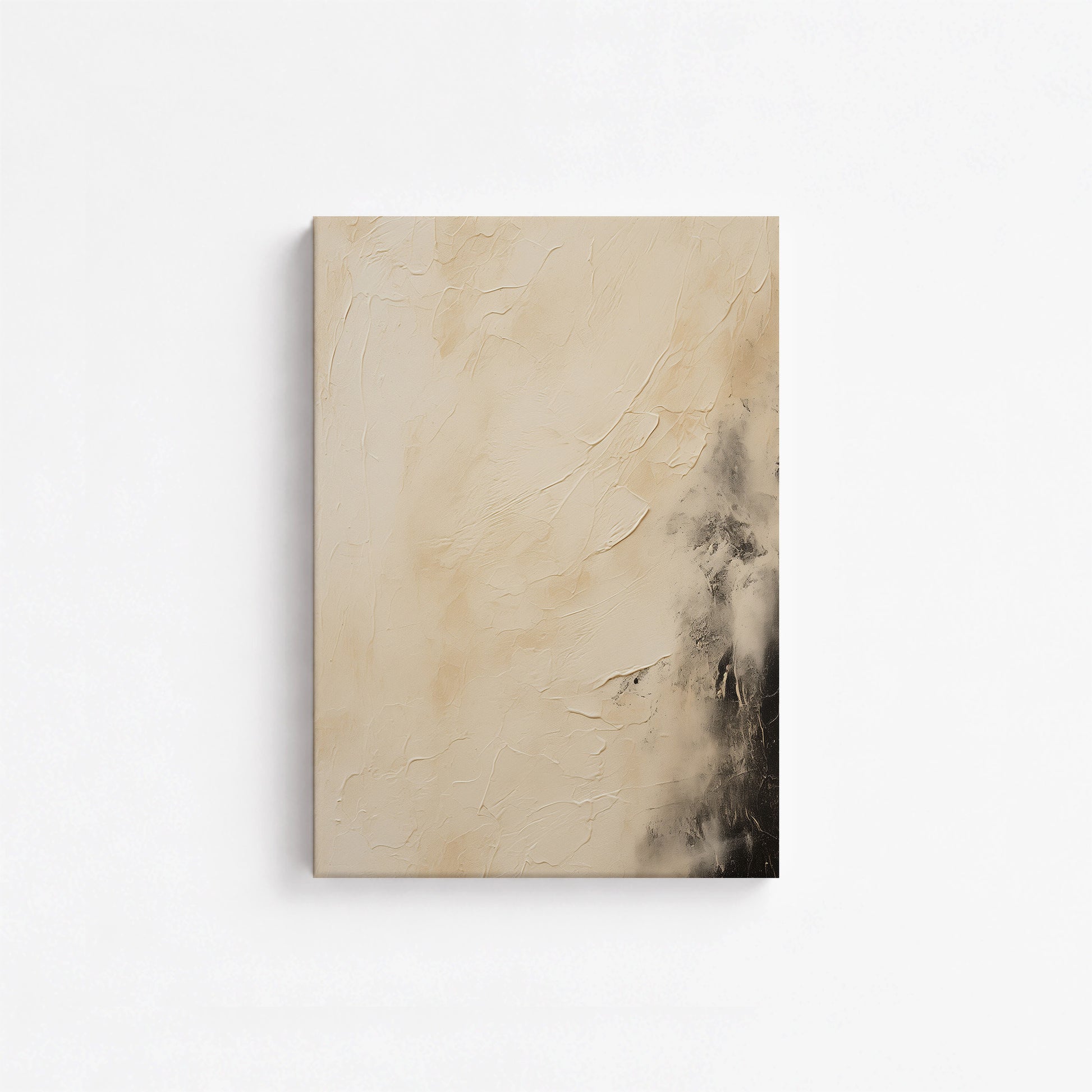 Ivory Mist Abstract, 21x30cm Satin Canvas Art Reproduction