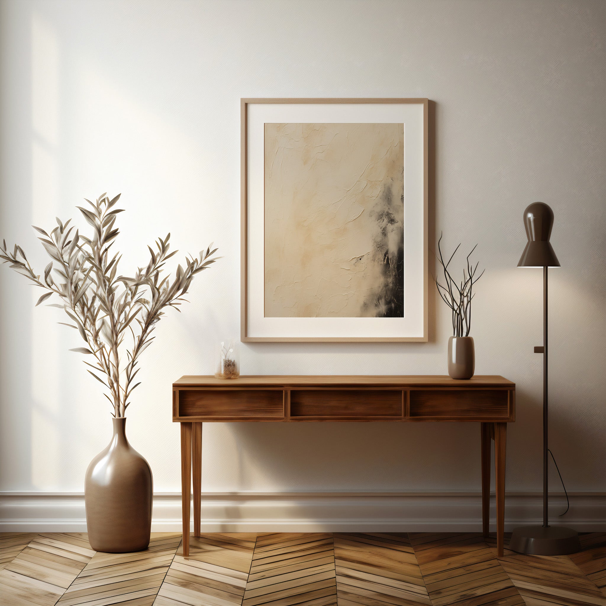 Design Concept No. 37 for Ivory Mist Abstract Modern Poster Art