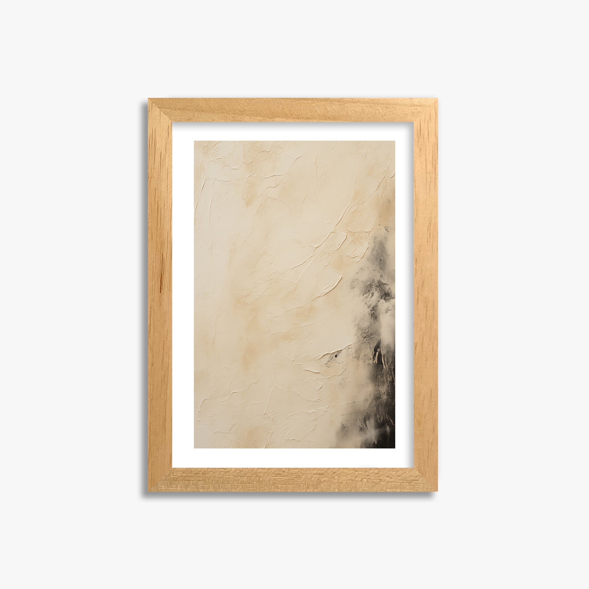 Ivory Mist Abstract, 21x30cm Oak Framed Art Reproduction