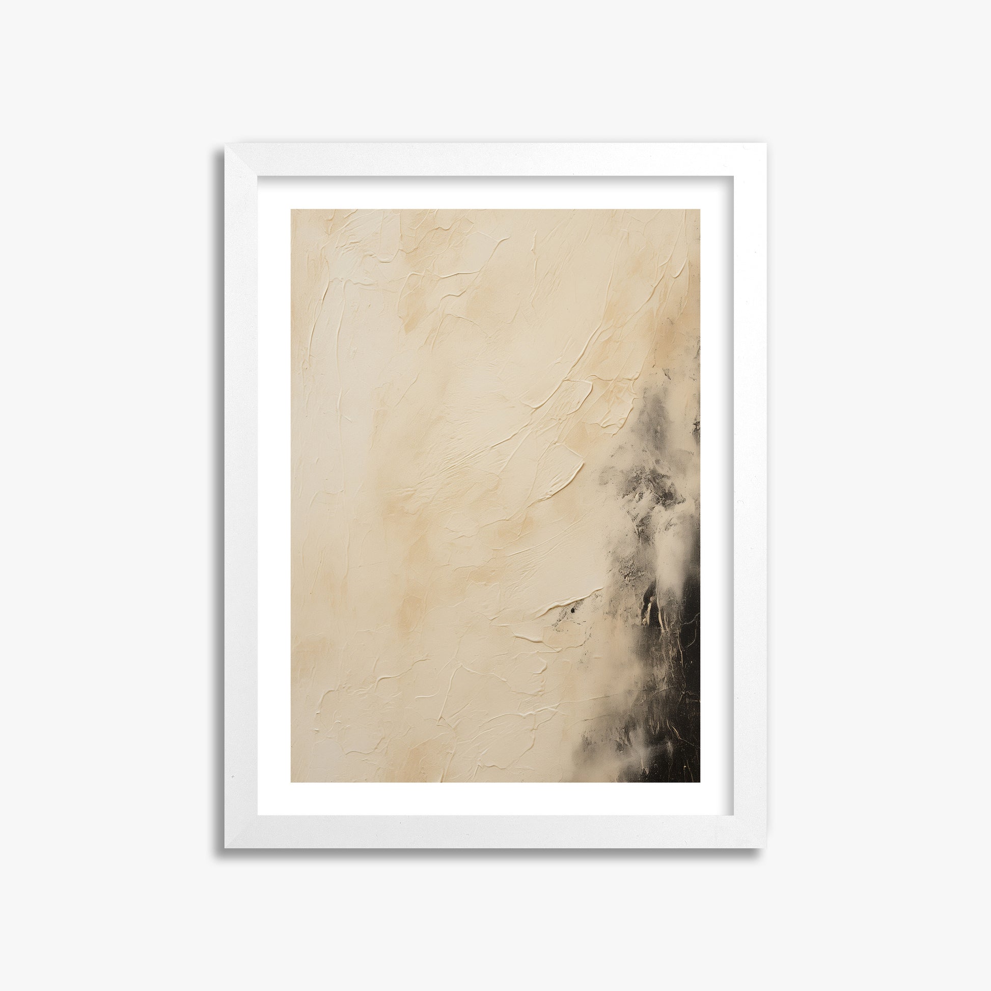 Ivory Mist Abstract, 30x40cm Whitek Framed Art Reproduction