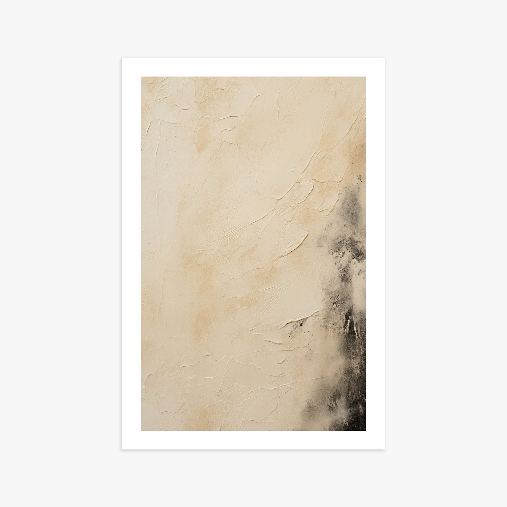 Ivory Mist Abstract, 61x91cm Printed Poster