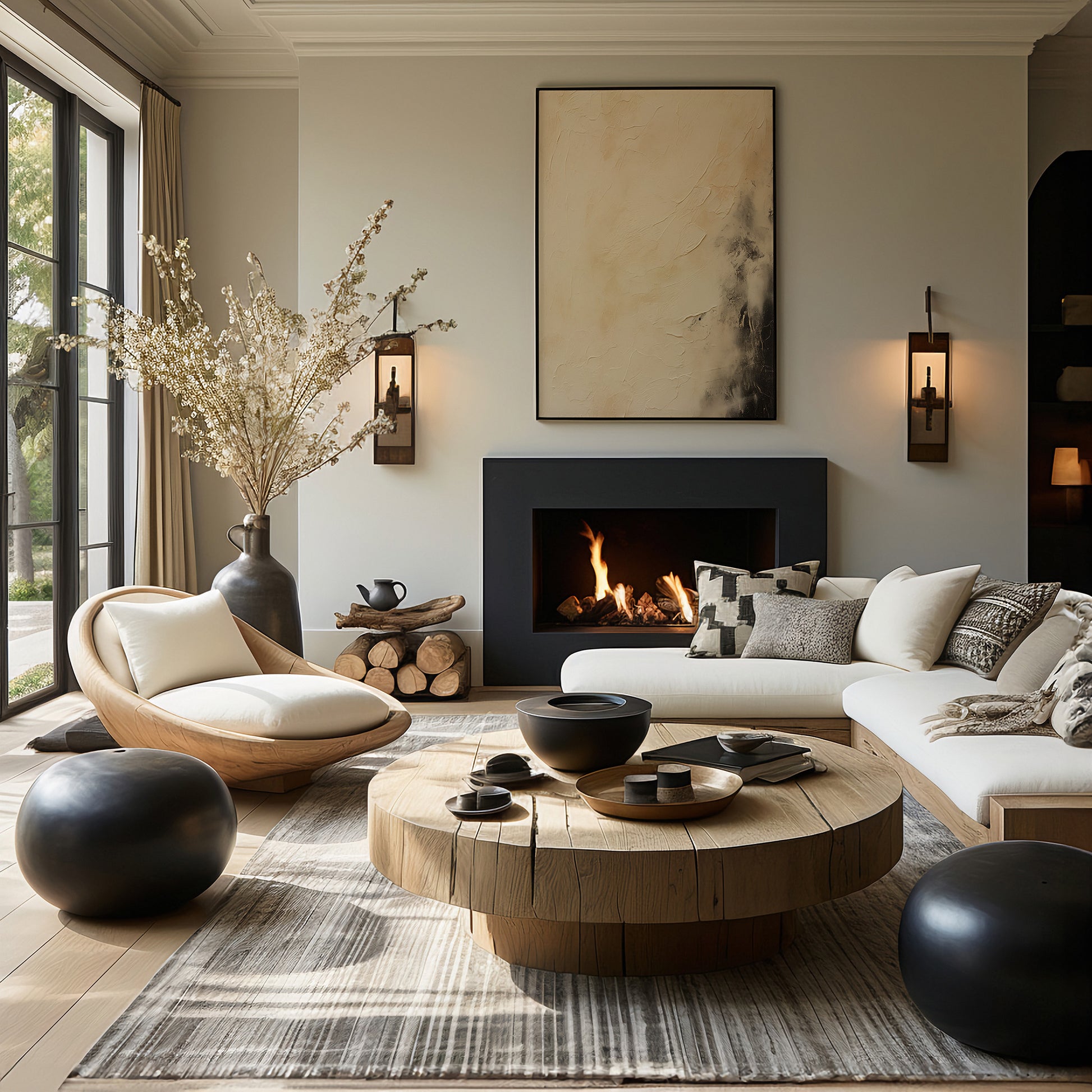 Design Concept No. 39 for Ivory Mist Abstract Modern Poster Art