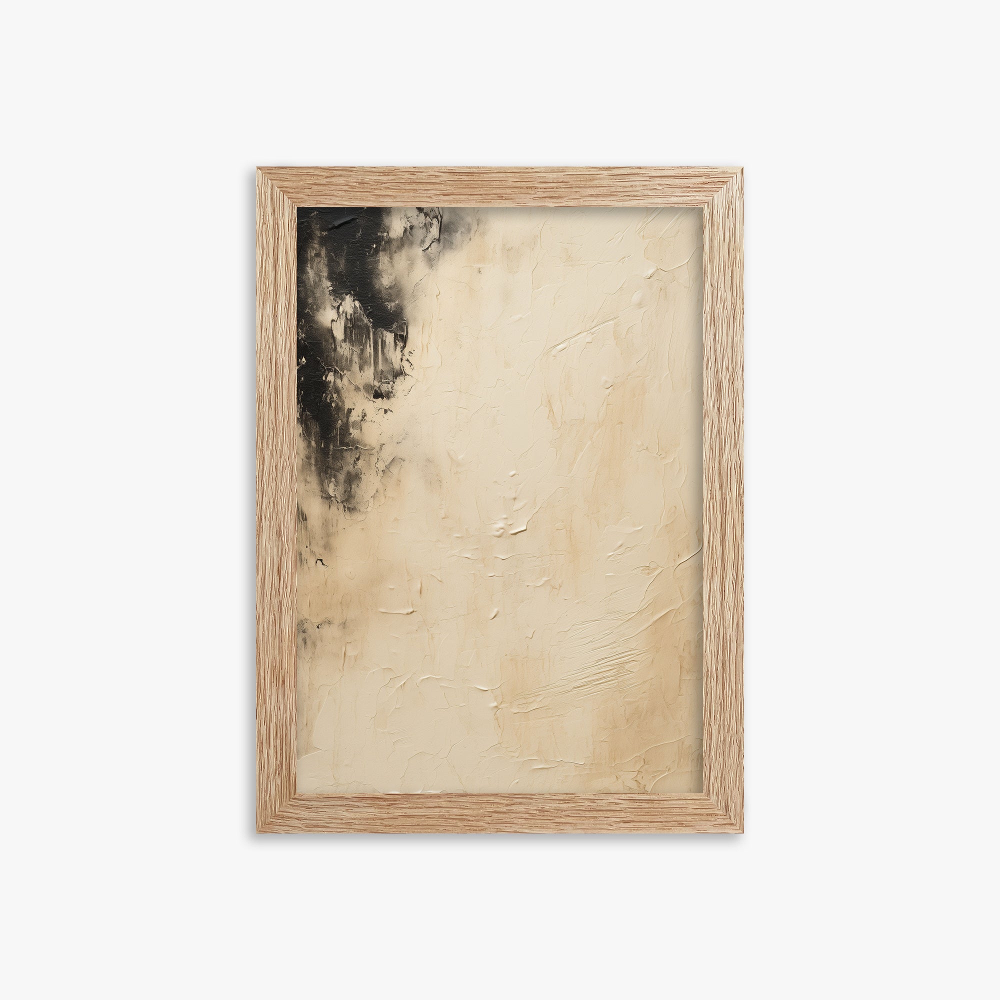 Ivory Twilight, 21x30cm Framed Poster With Raw Oak Frame