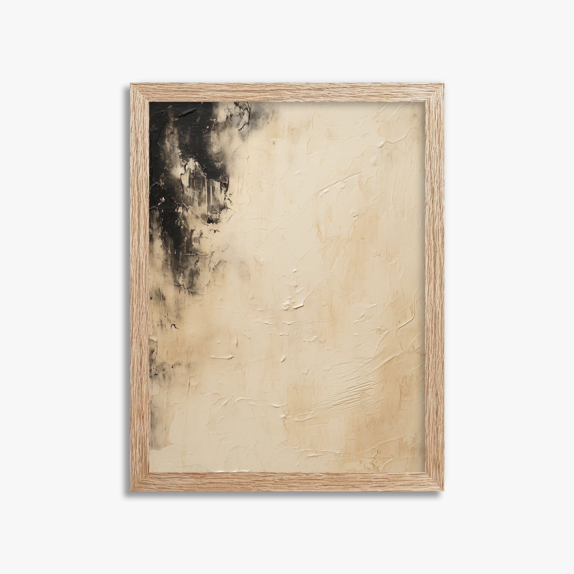 Ivory Twilight, 30x40cm Framed Poster With Raw Oak Frame