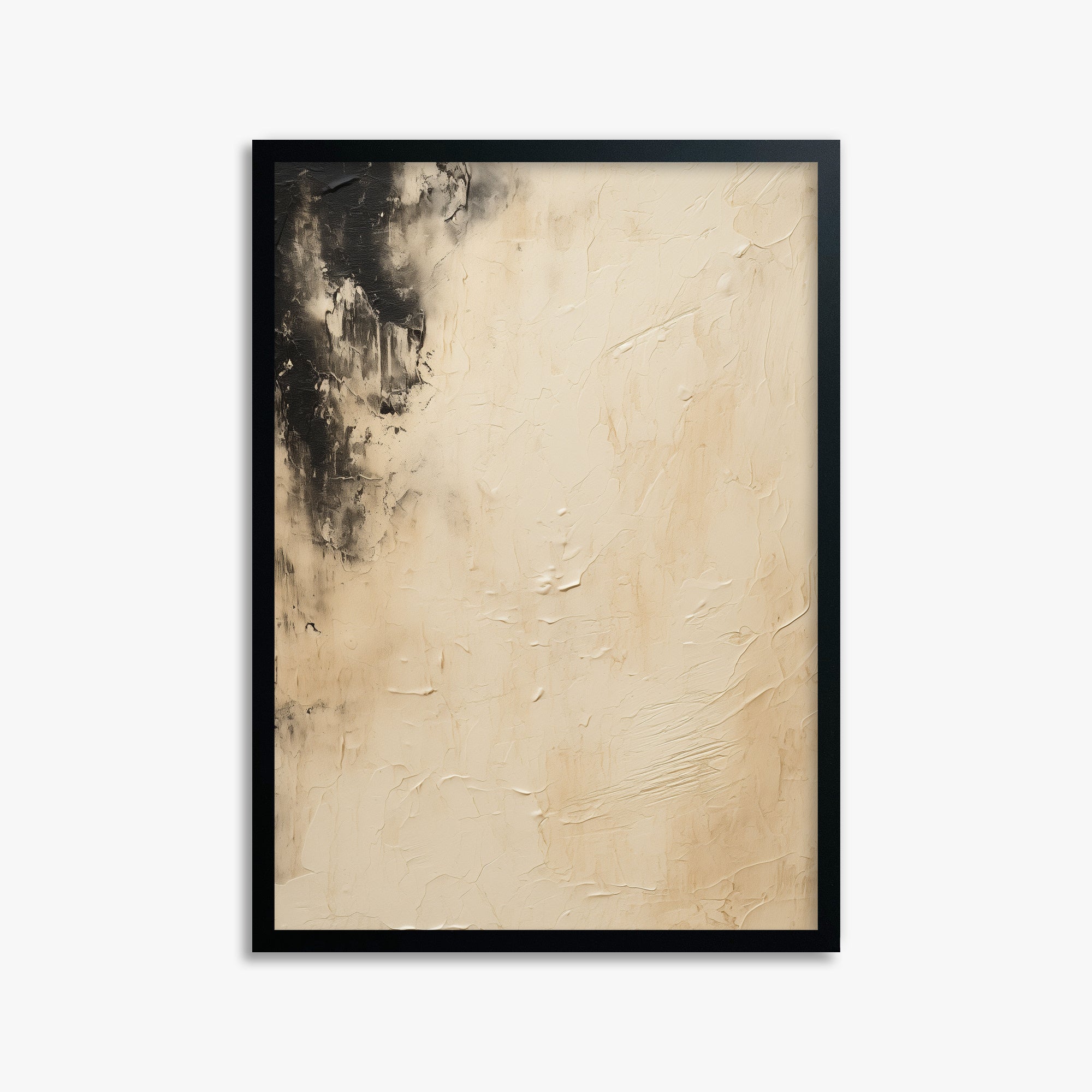Ivory Twilight, 50x70cm Framed Poster With Black Frame