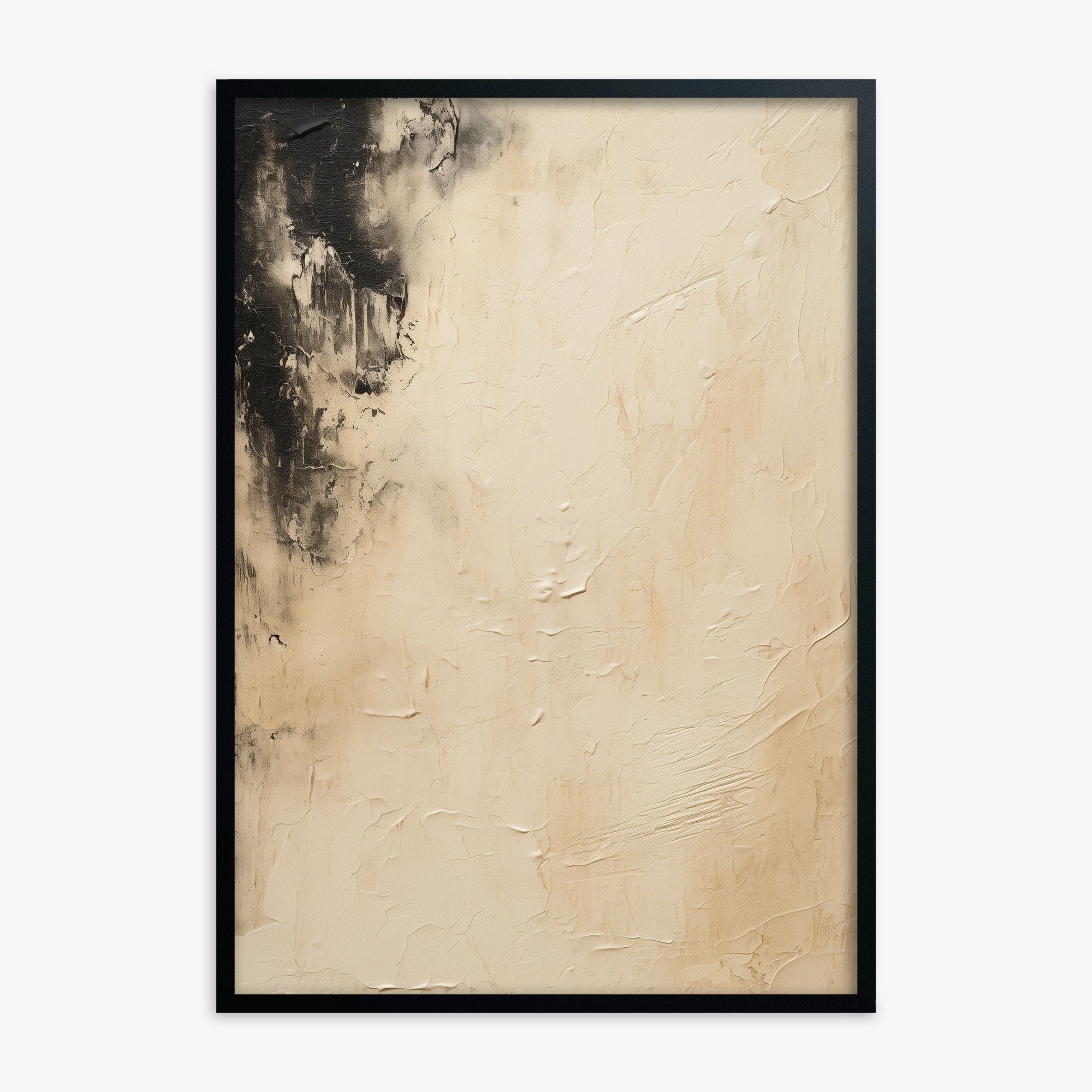 Ivory Twilight, Black Framed Poster With Black Frame