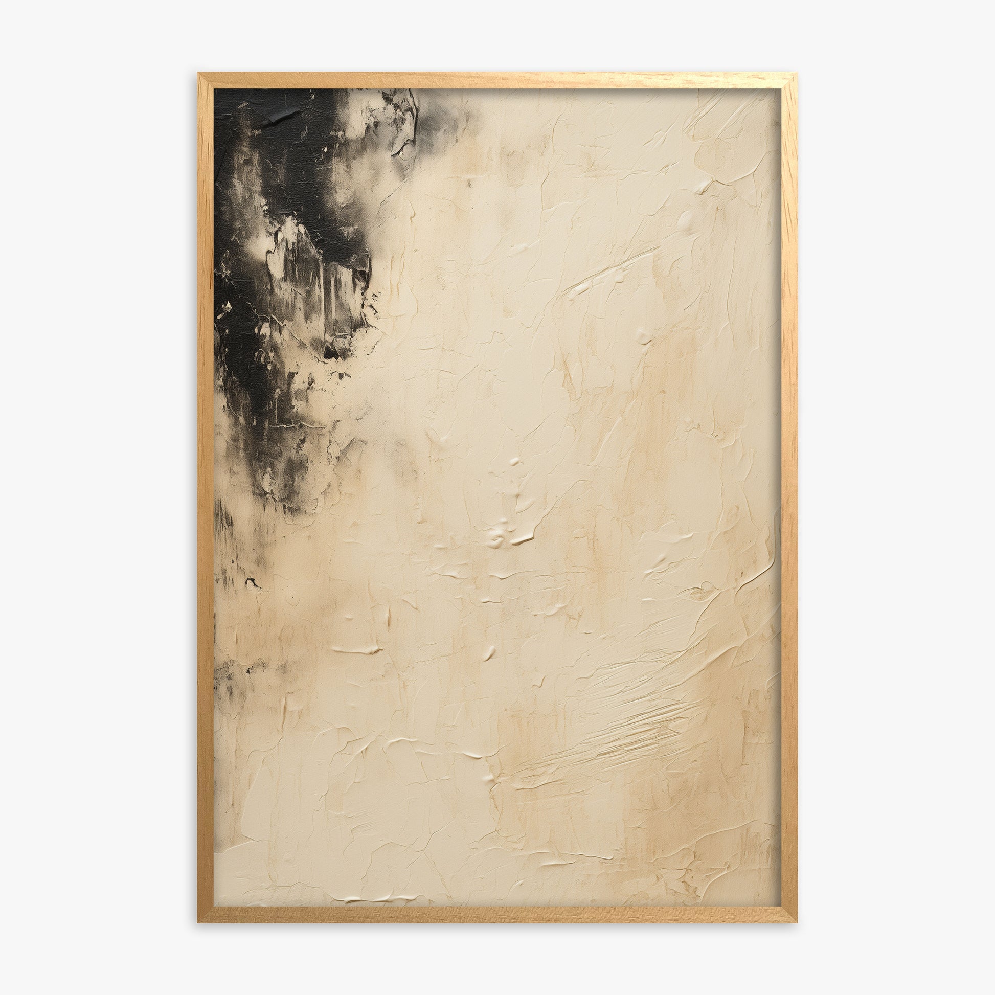 Ivory Twilight, Oak Framed Poster With Oak Frame