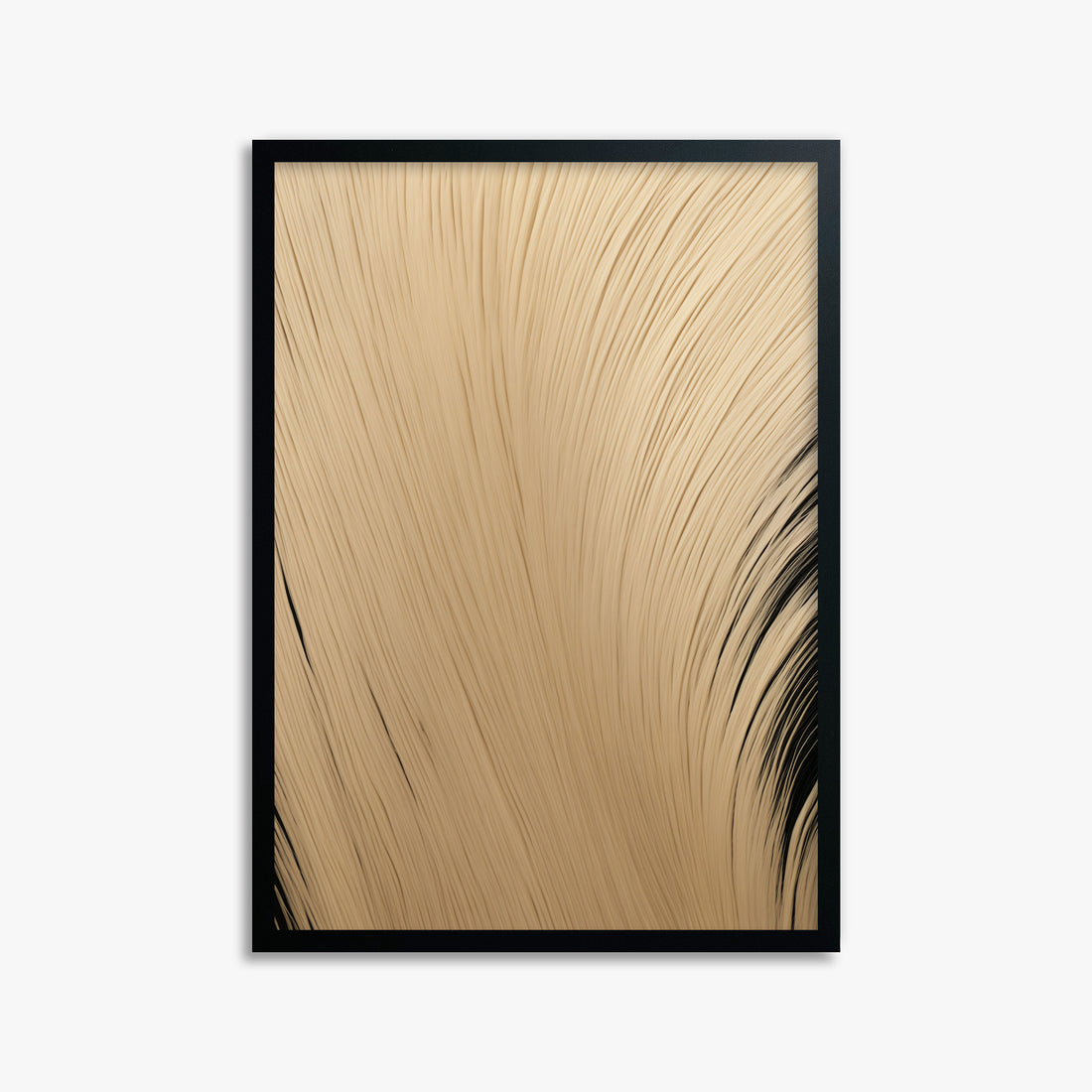 Velvet Brush, 50x70cm Framed Poster With Black Frame