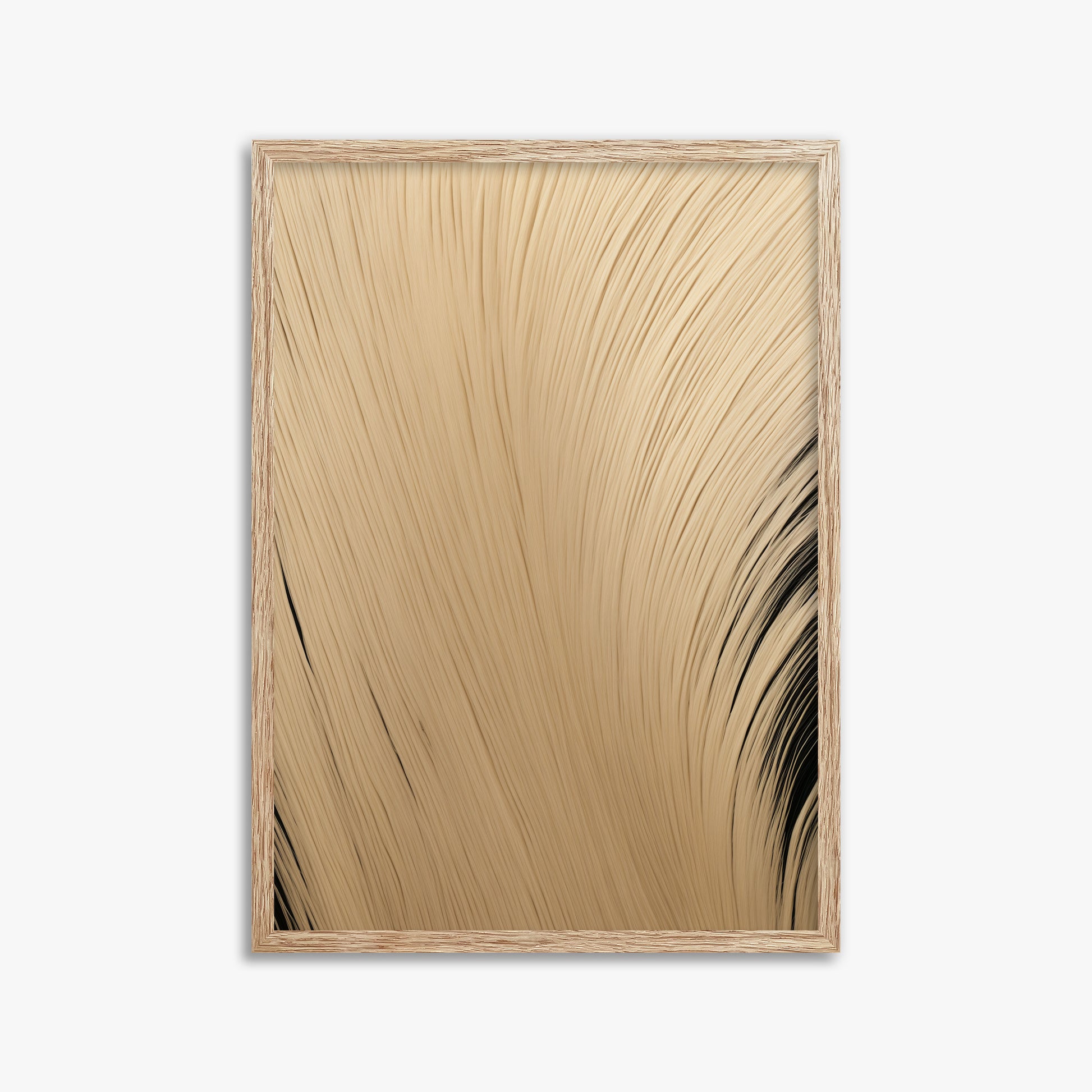Velvet Brush, 50x70cm Framed Poster With Raw Oak Frame