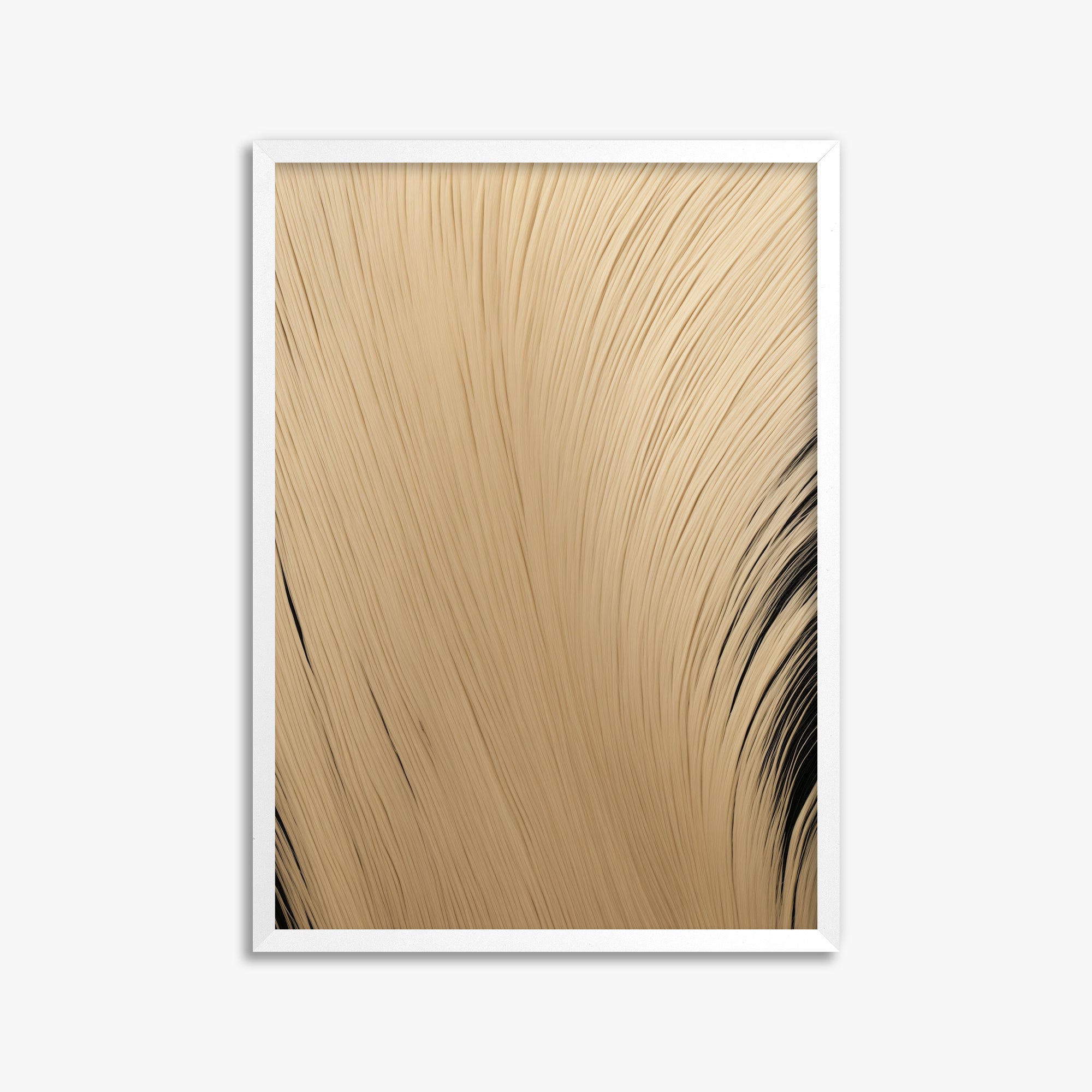 Velvet Brush, 50x70cm Framed Poster With White Frame