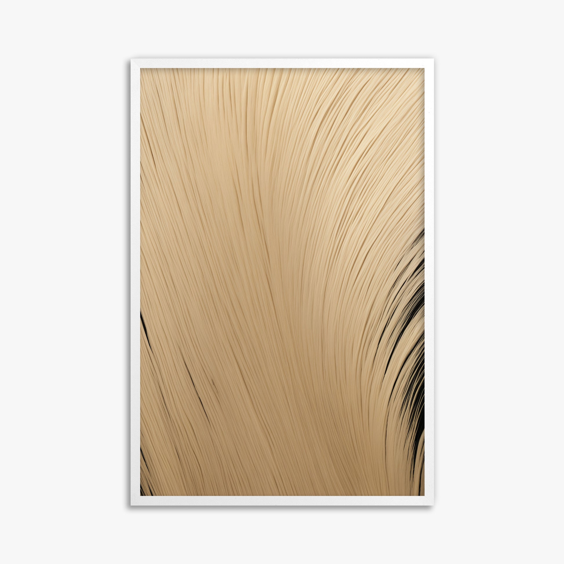 Velvet Brush, 61x91cm Framed Poster With White Frame