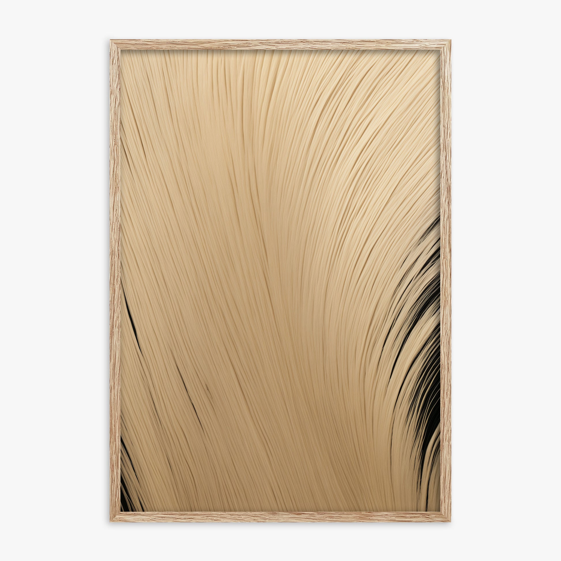 Velvet Brush, 70x100cm Framed Poster With Raw Oak Frame