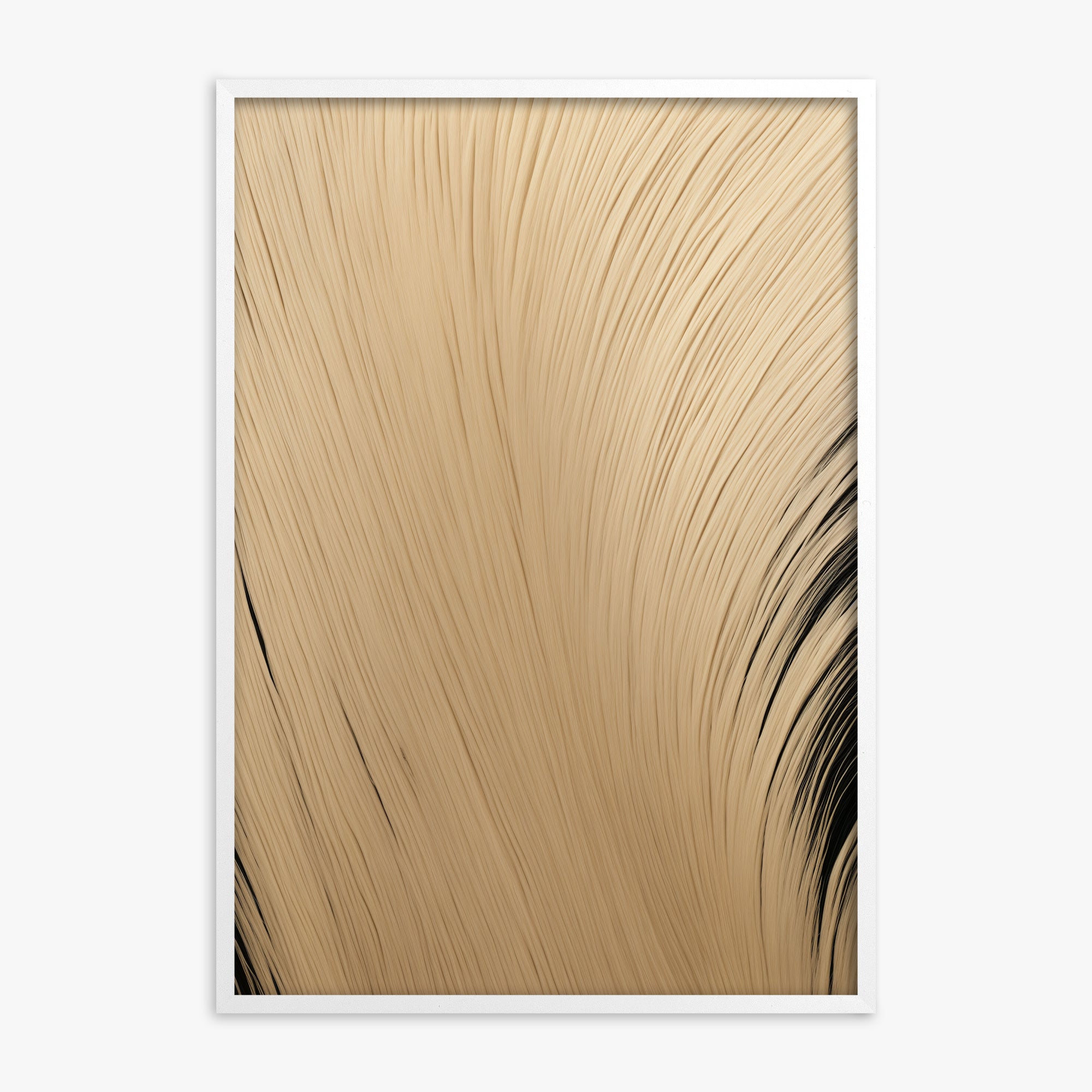 Velvet Brush, White Framed Poster With White Frame