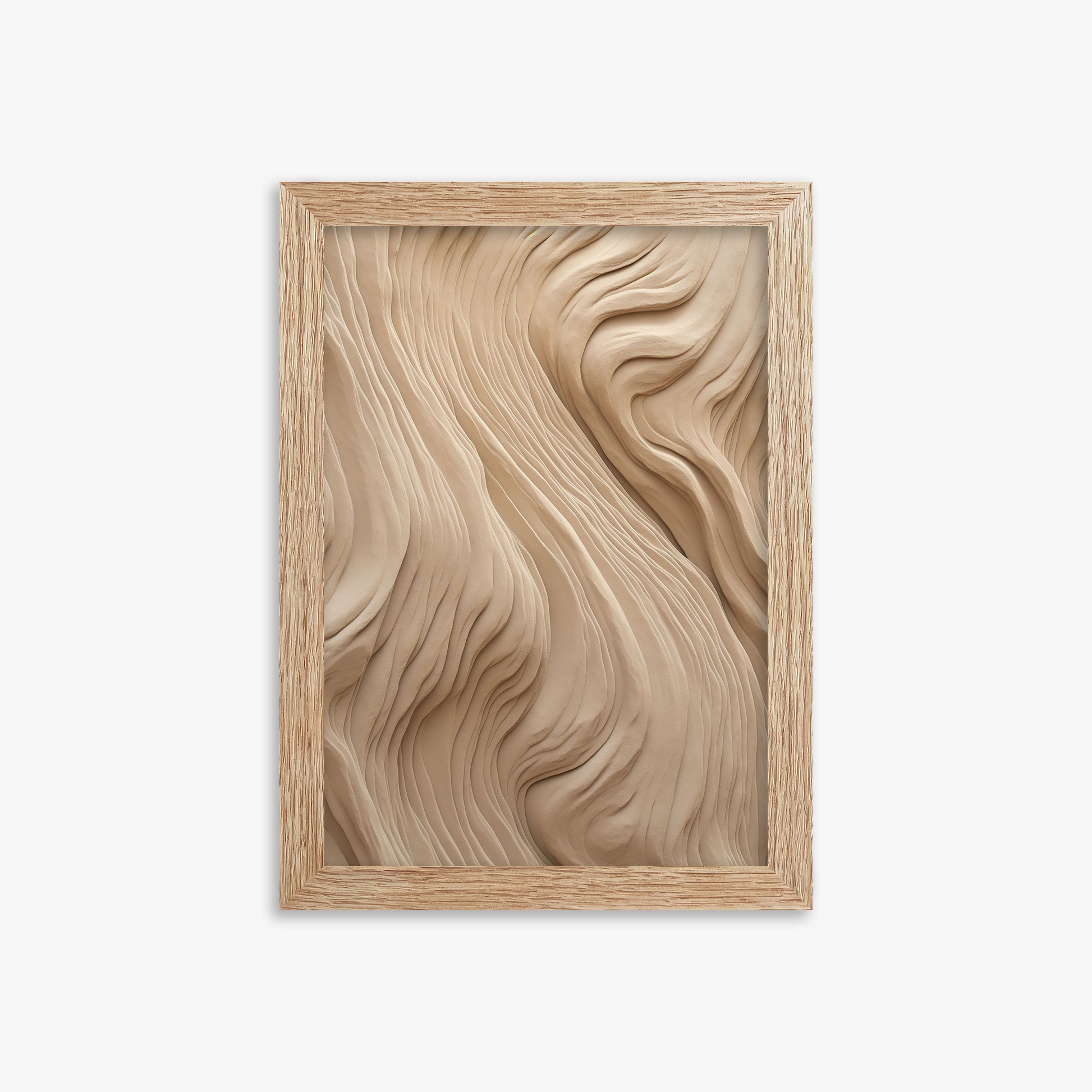 Sand Sculpt, 21x30cm Framed Poster With Raw Oak Frame