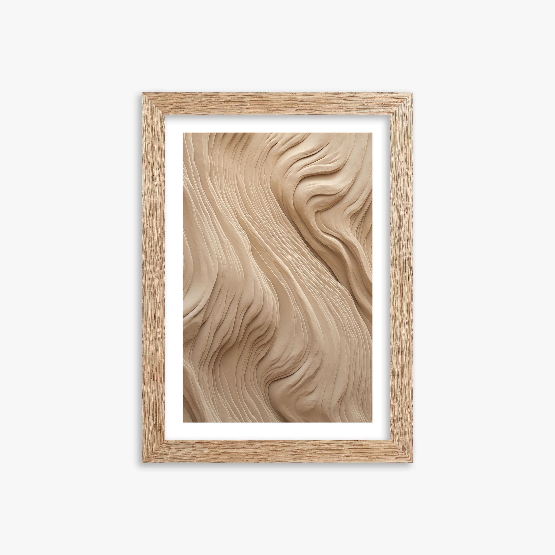 Sand Sculpt, 21x30cm Framed Poster With Raw Oak Frame