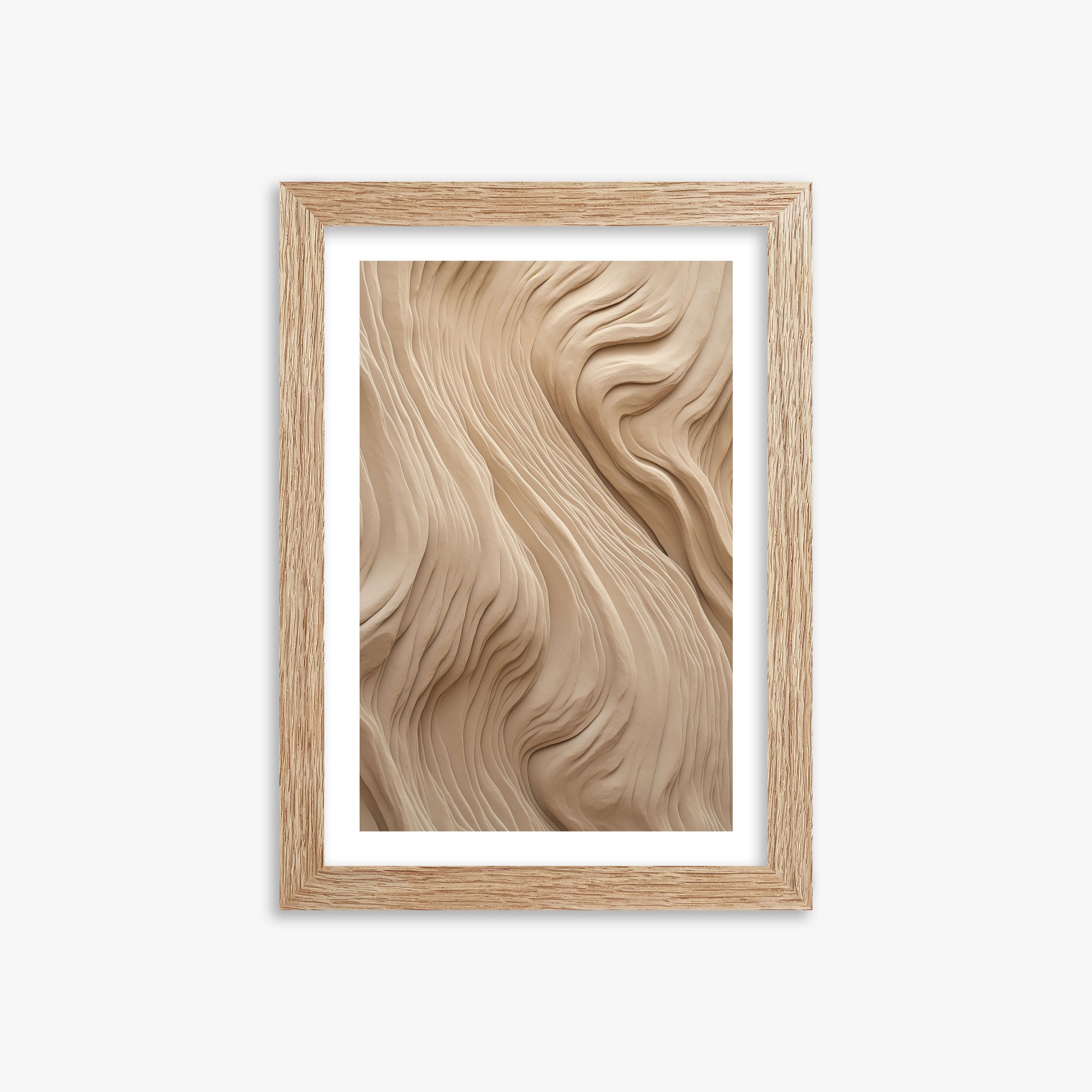 Sand Sculpt, 21x30cm Framed Poster With Raw Oak Frame