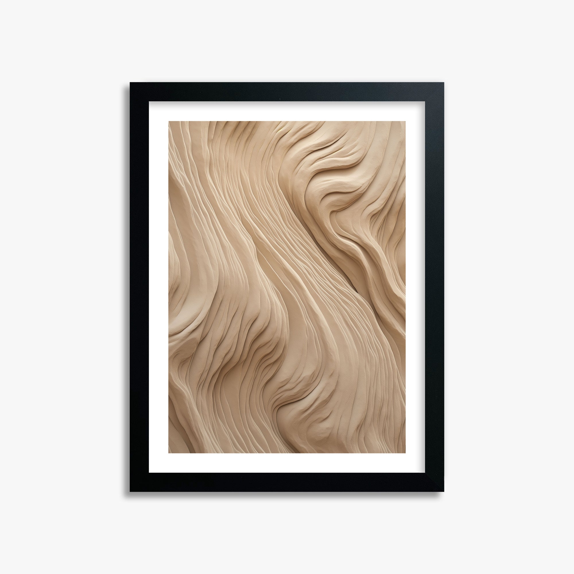 Sand Sculpt, 30x40cm Framed Poster With Black Frame